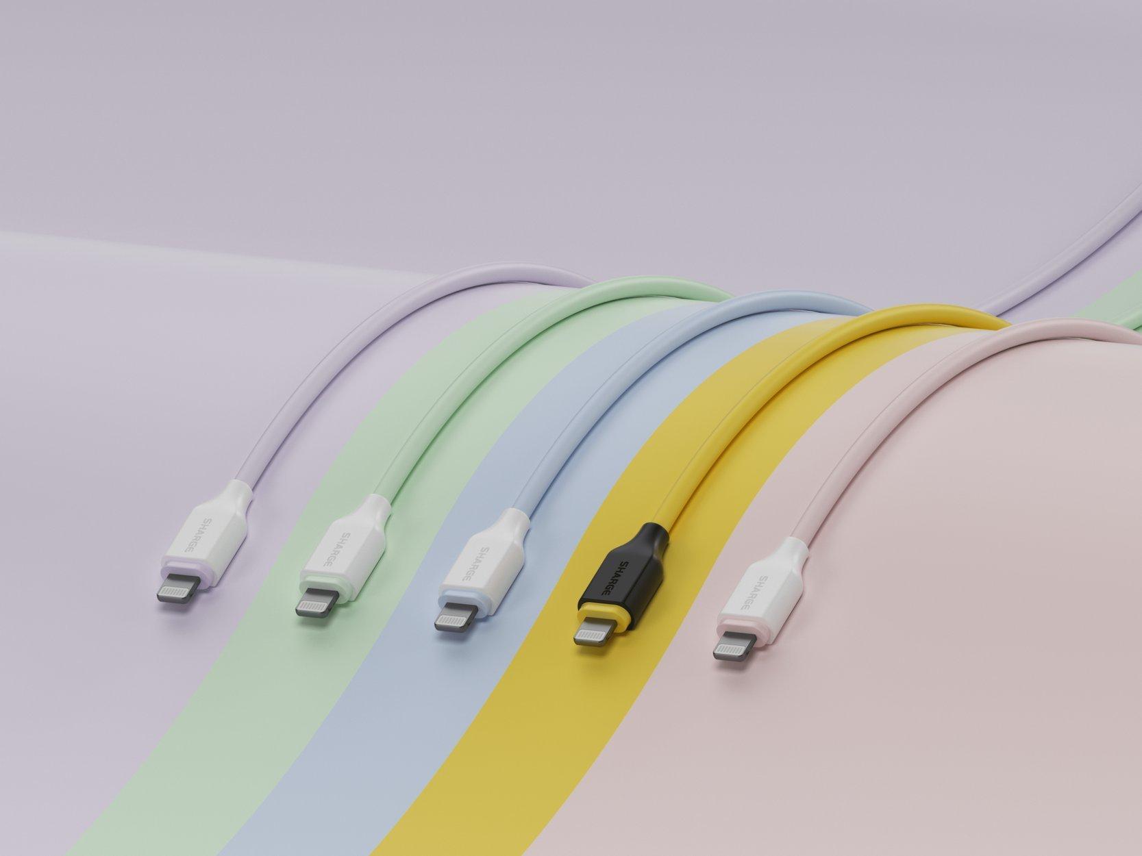 Sharge USB-C auf Lightning Hochelastisches Silikon Kabel