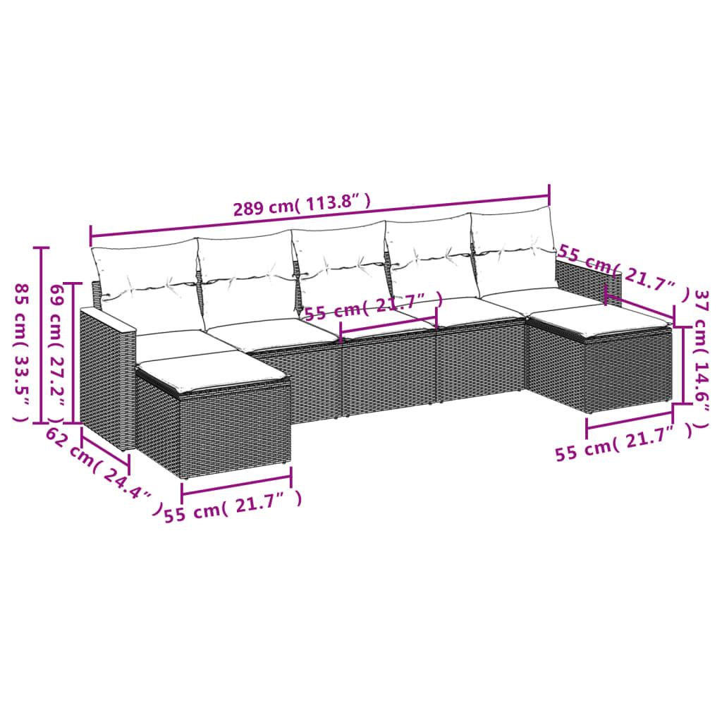 VidaXL Garten sofagarnitur poly-rattan