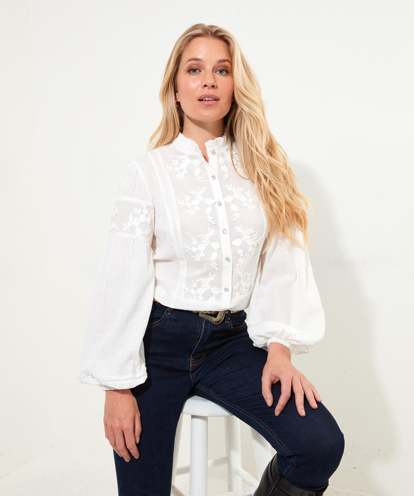Joe Browns Bluse mit Broderie-Stickerei