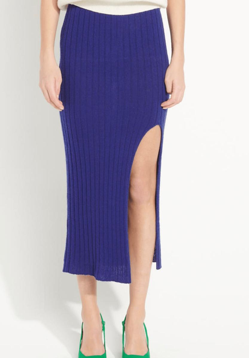 Studio Cashmere8 AVA 13 Langer Rock mit Schlitz - 100% Kaschmir dejaugé