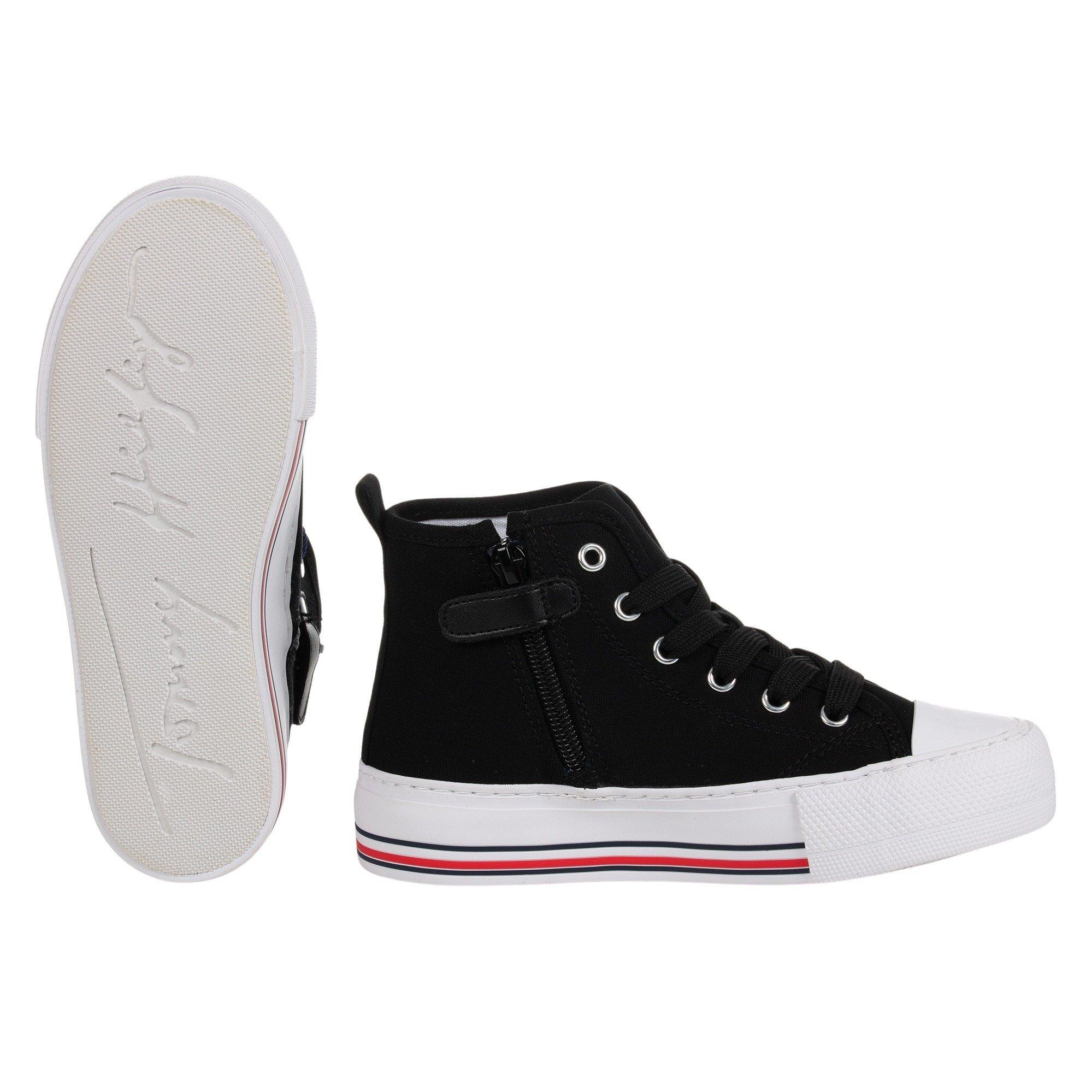 TOMMY HILFIGER hoher sneakers für mädchen black