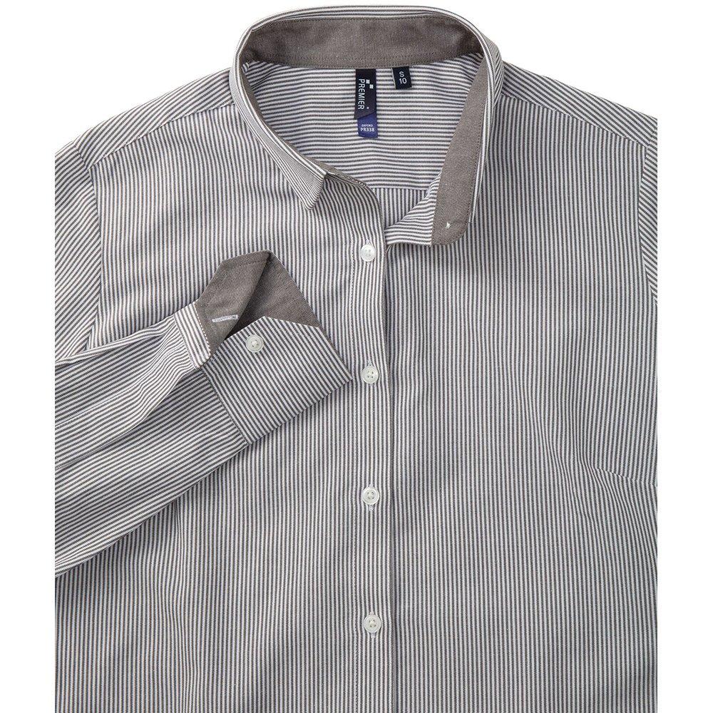 PREMIER Gestreifte Langarm Button-Down Bluse
