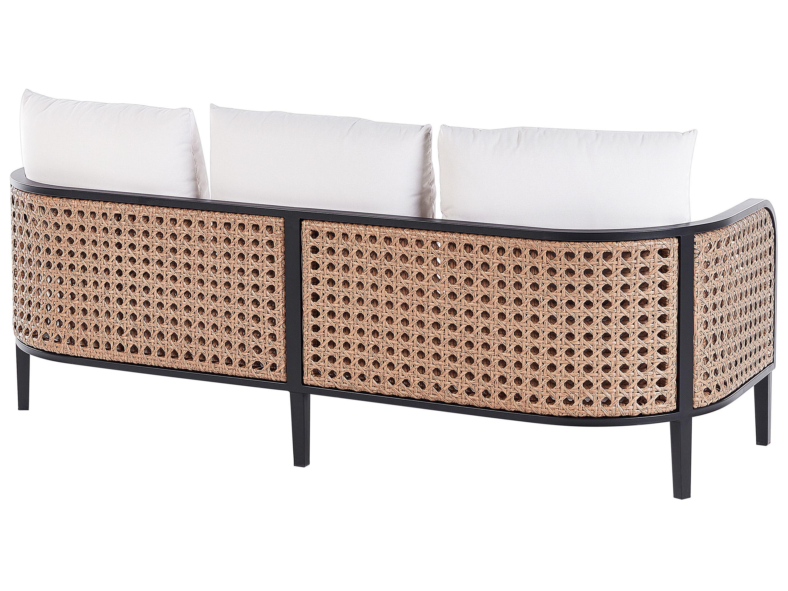 Beliani 3-Sitzer Sofa mit Sesseln aus Aluminium Boho MONTEFALCO
