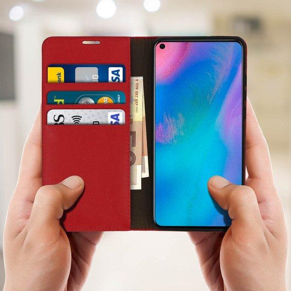 Avizar Cover Echtleder Huawei P30 Pro Rot