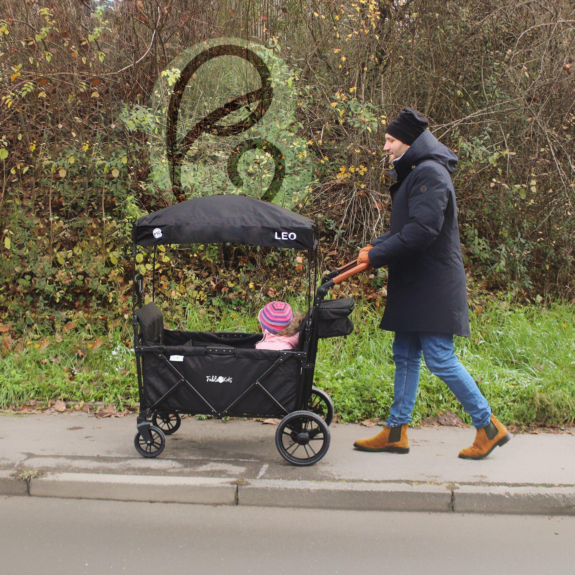 FableKids Bollerwagen LEO X2Lite mit Dach faltbarer Transportwagen