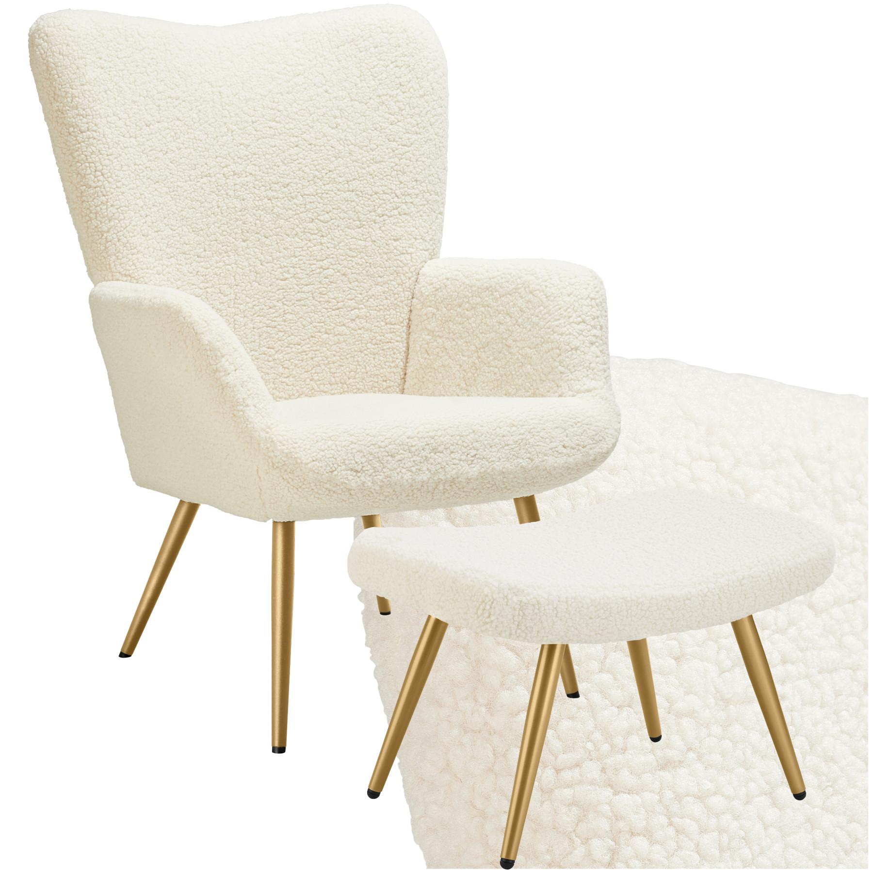 Tectake Sessel Hygge gepolstert, ergonomisch, Belastbarkeit 150 kg