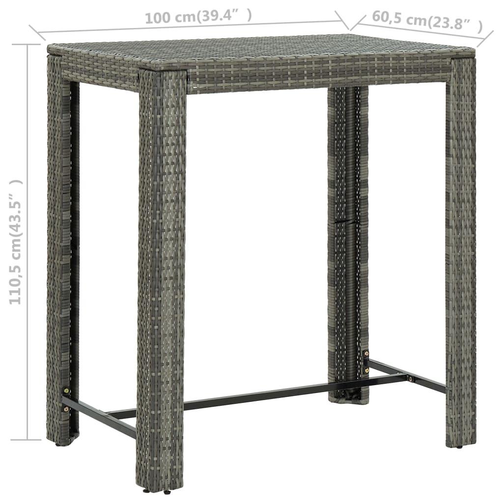 VidaXL Bar-set poly-rattan
