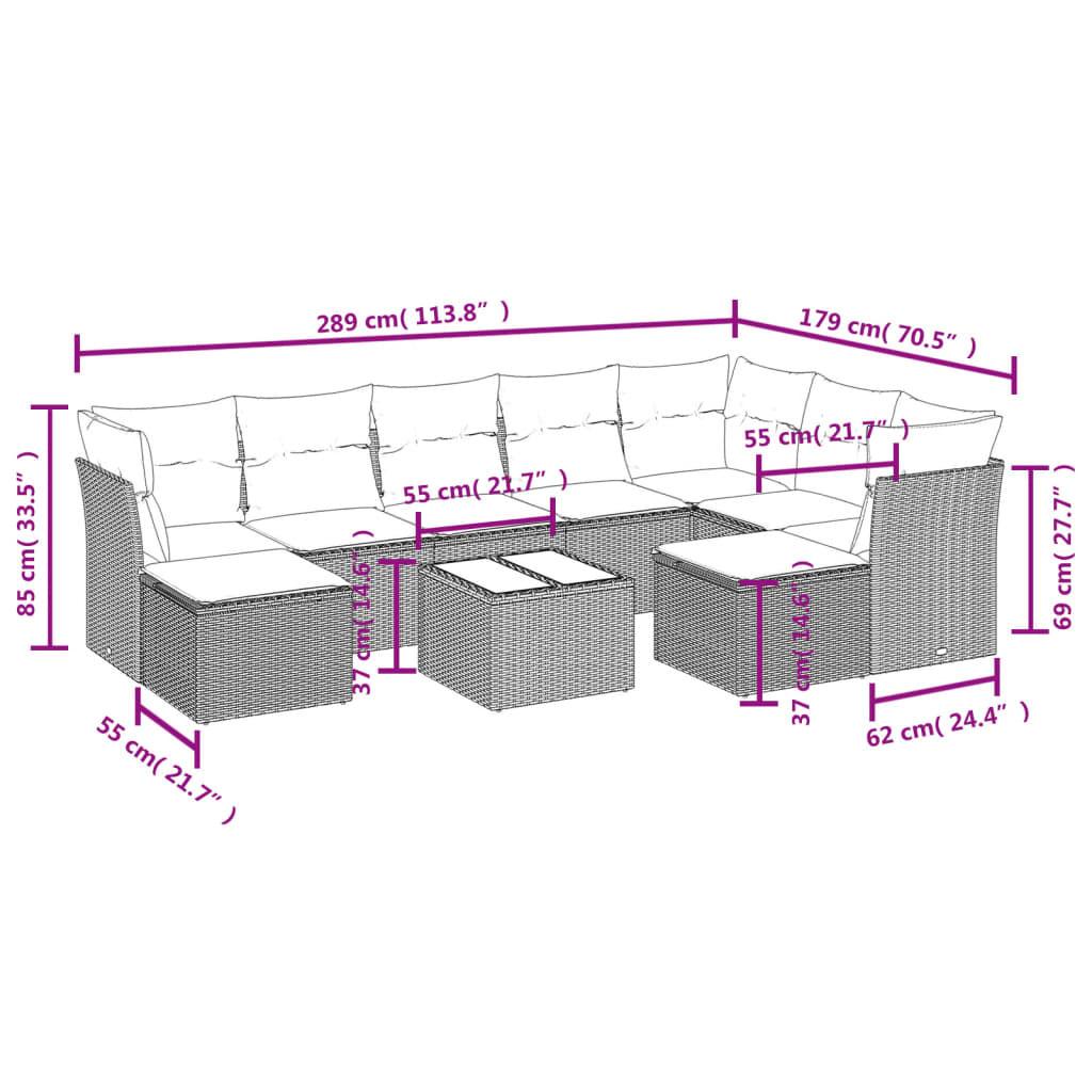 VidaXL Garten sofagarnitur poly-rattan