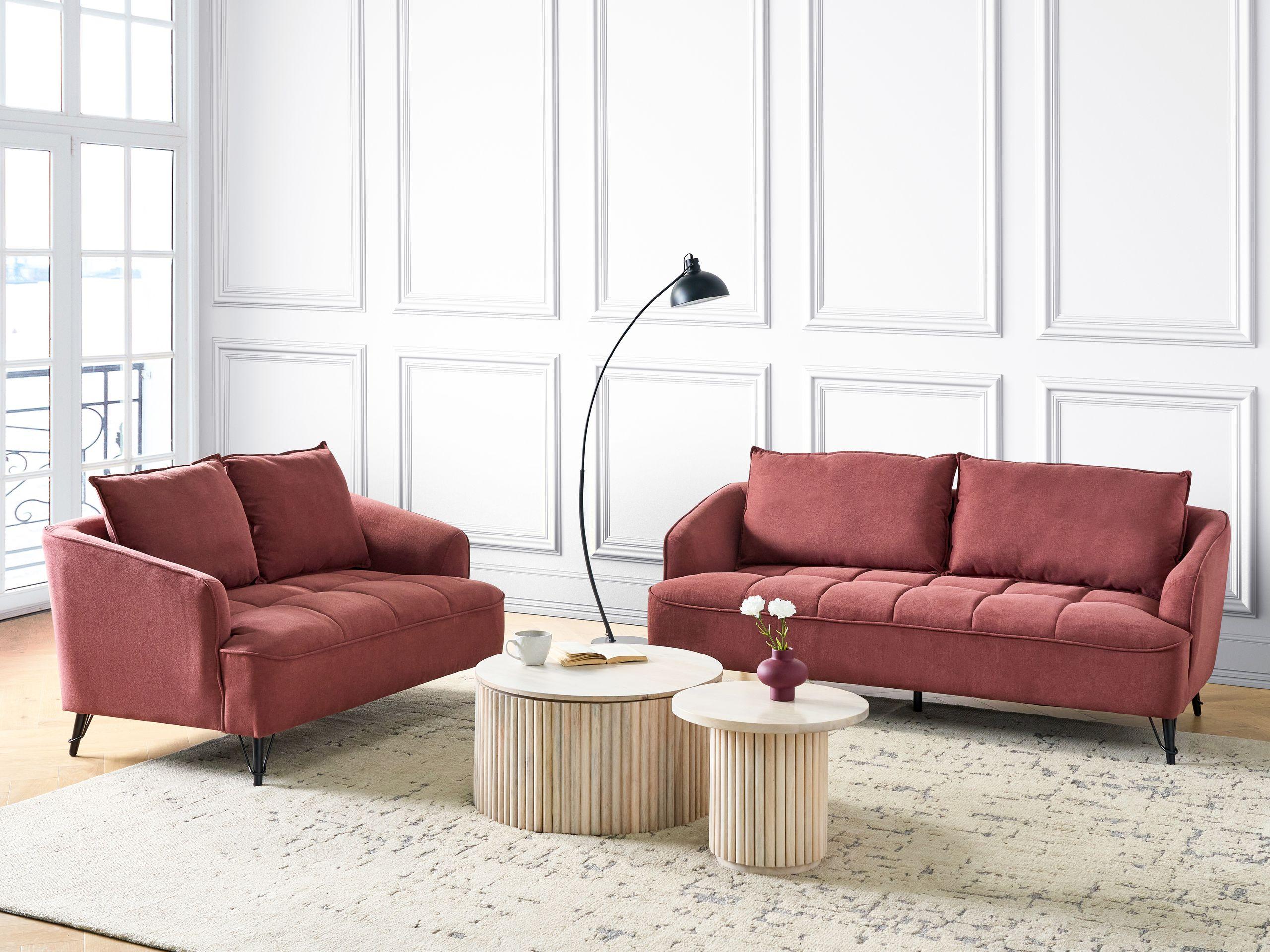 Beliani Wohnzimmer Set aus Polyester Retro HOBRO