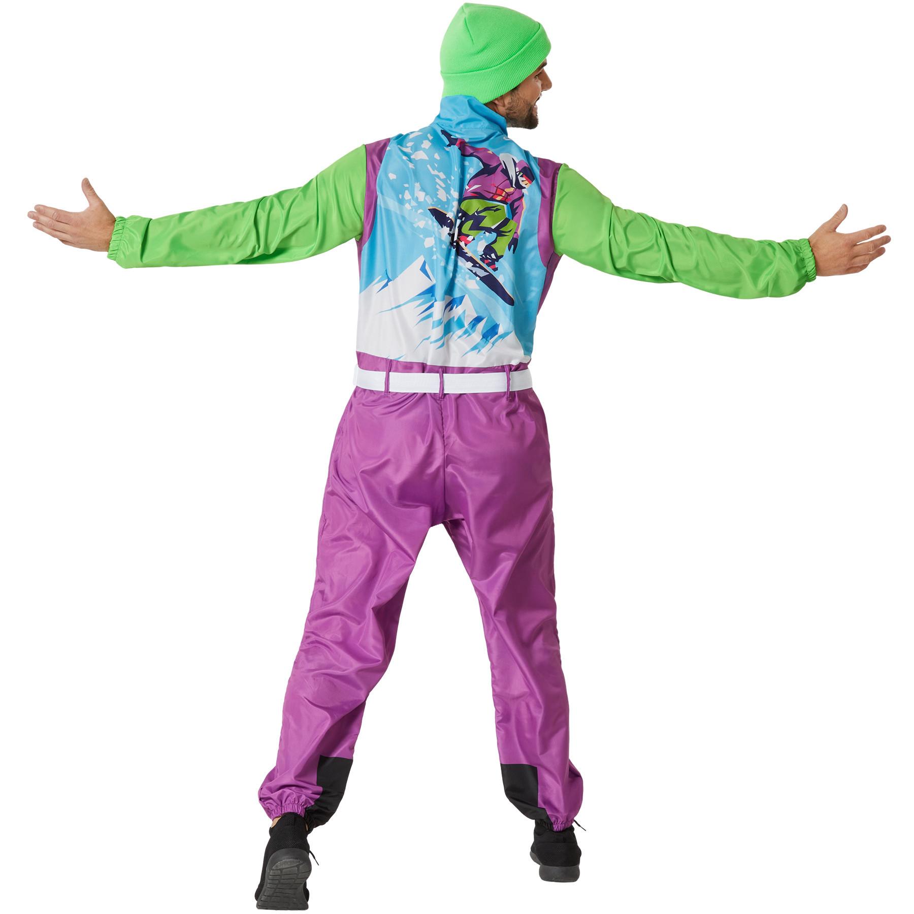 Tectake kostüm Retro 80er 90er Ski Anzug