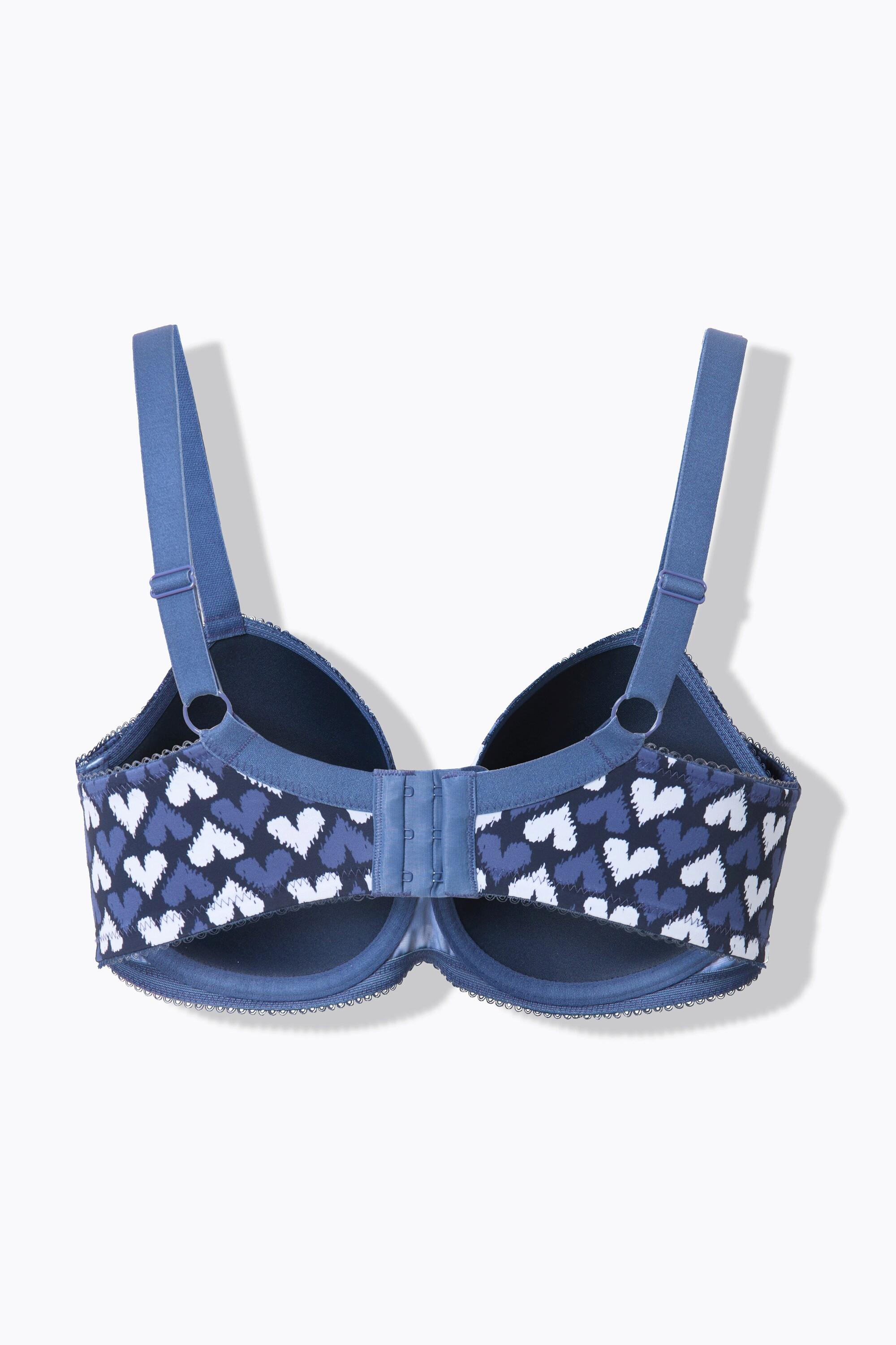 Ulla Popken Bügel-BH, Herzen, Softcups, Cup B - F