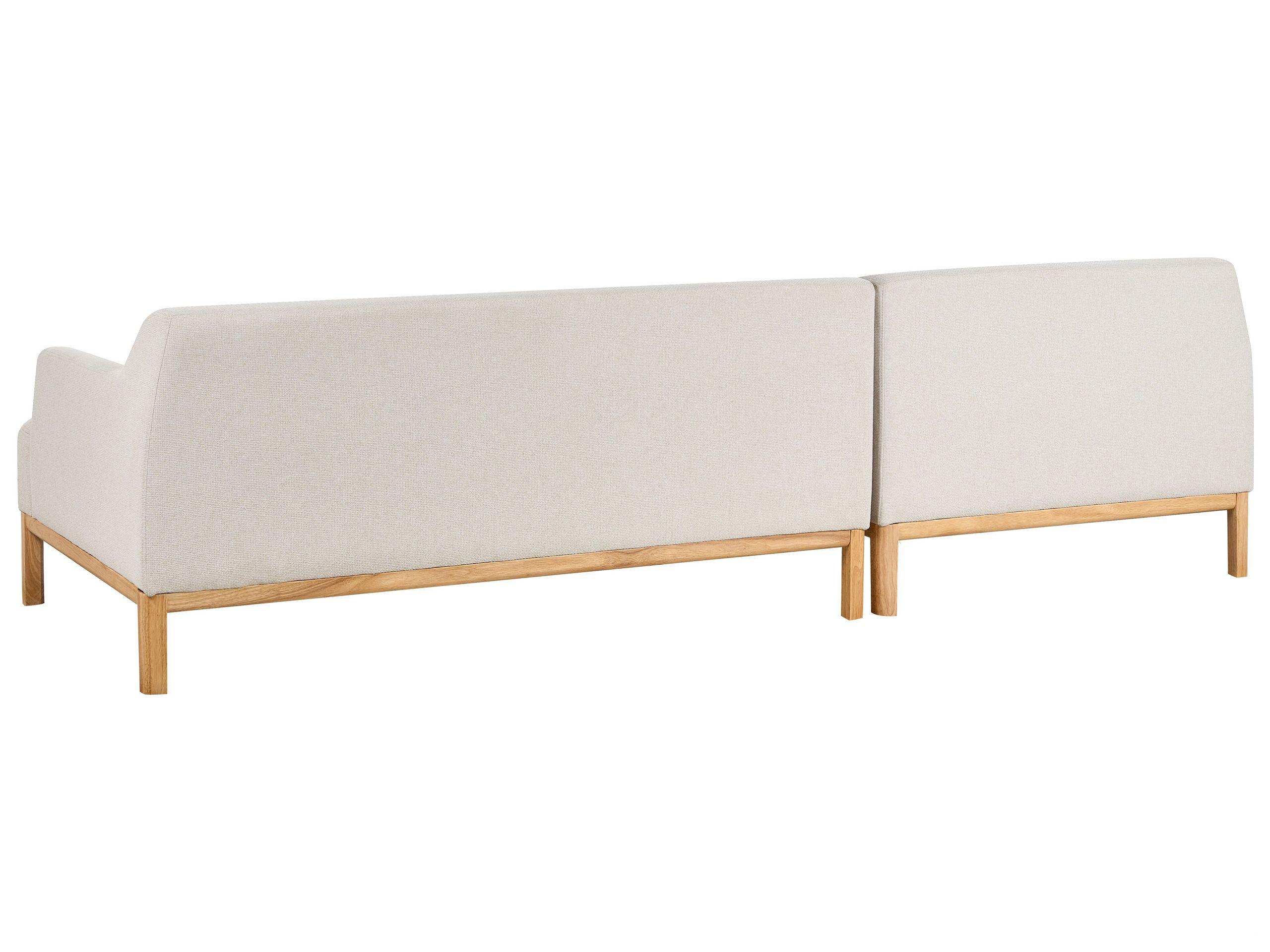 Beliani Rechtsseitiges Ecksofa aus Polyester Skandinavisch SOSJO