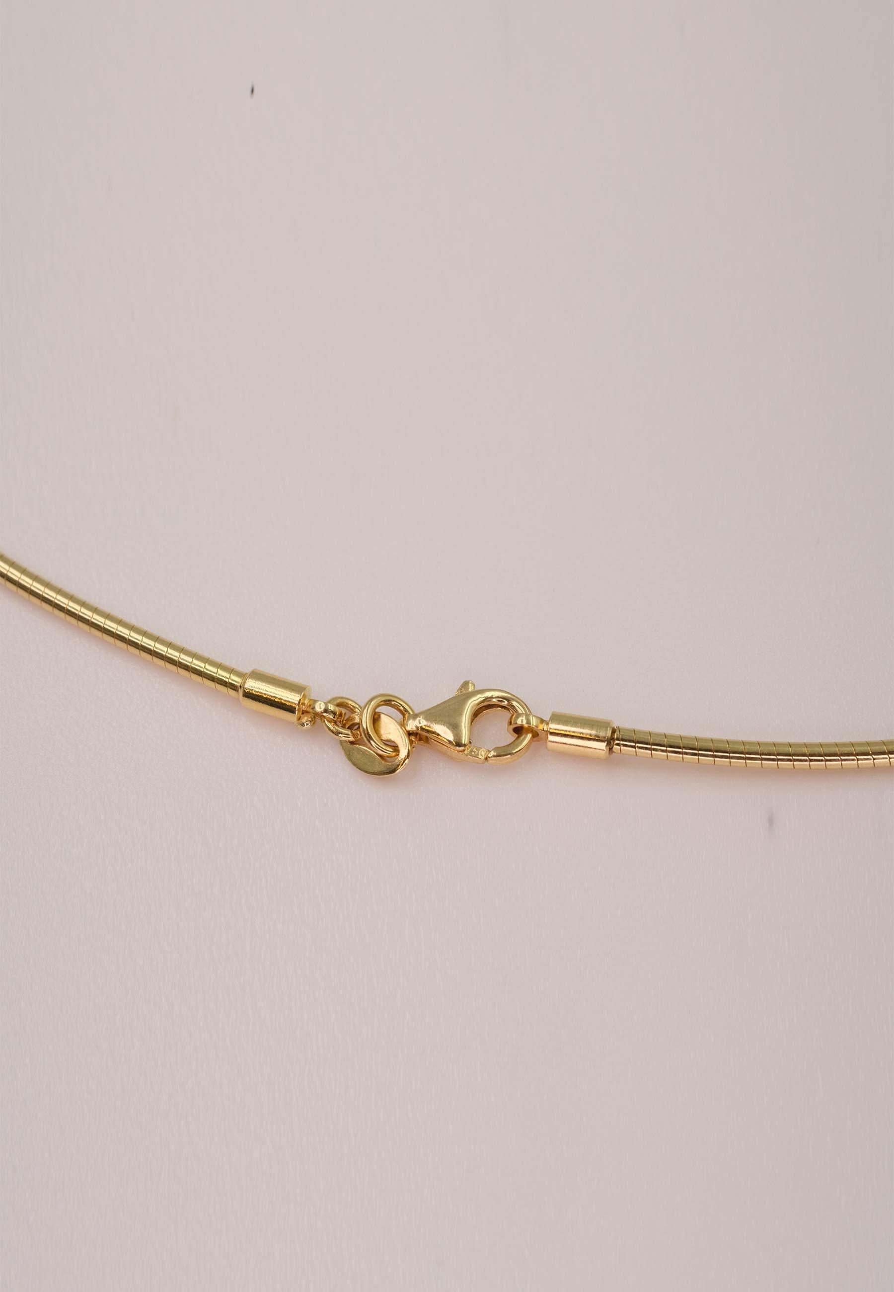MUAU Schmuck Collier Omega Glied Gelbgold 750, 1.8mm, 50cm