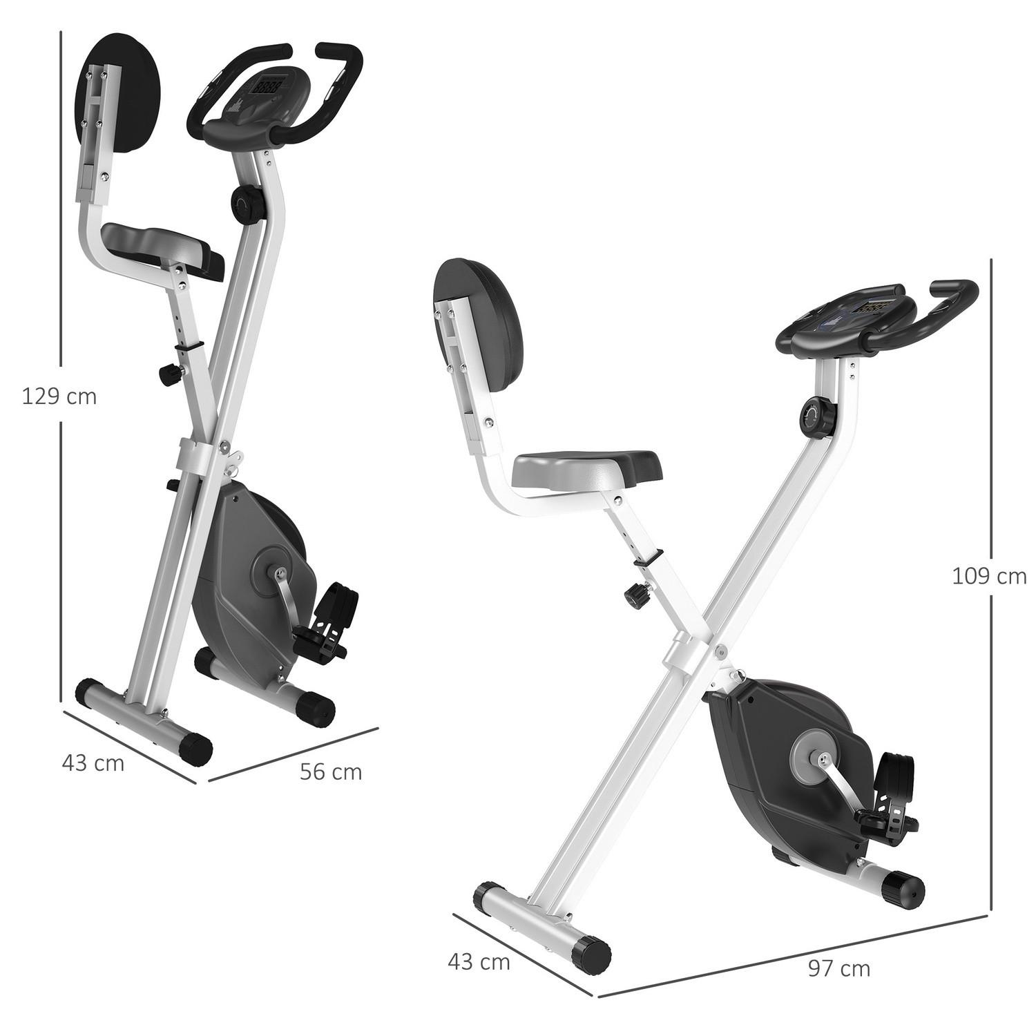 Northio Heimtrainer F-Bike Fahrradtrainer Mit 8-Stufigem Magnetwiderstand, Höhenverstellbar, Stahl, Schwarz+Grau, 43X97X109 Cm