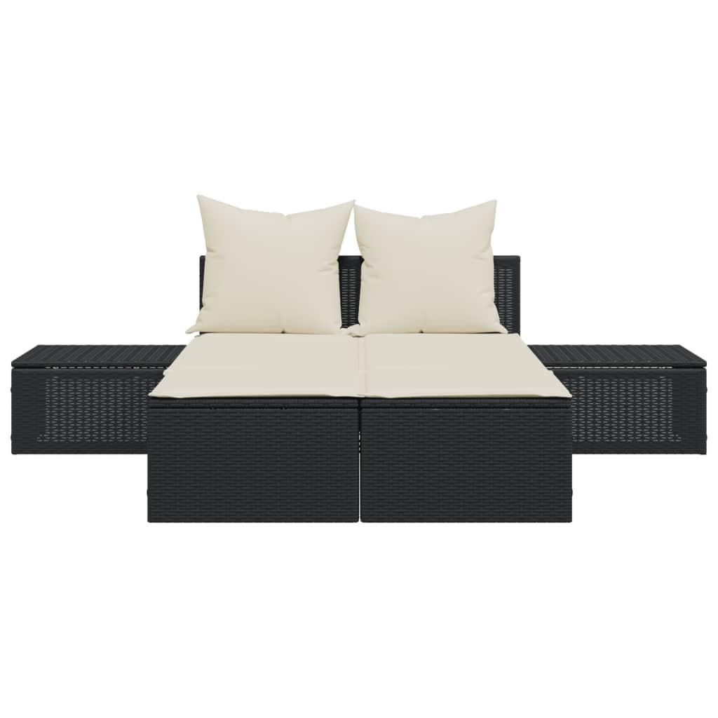 VidaXL Doppel-sonnenliege poly-rattan