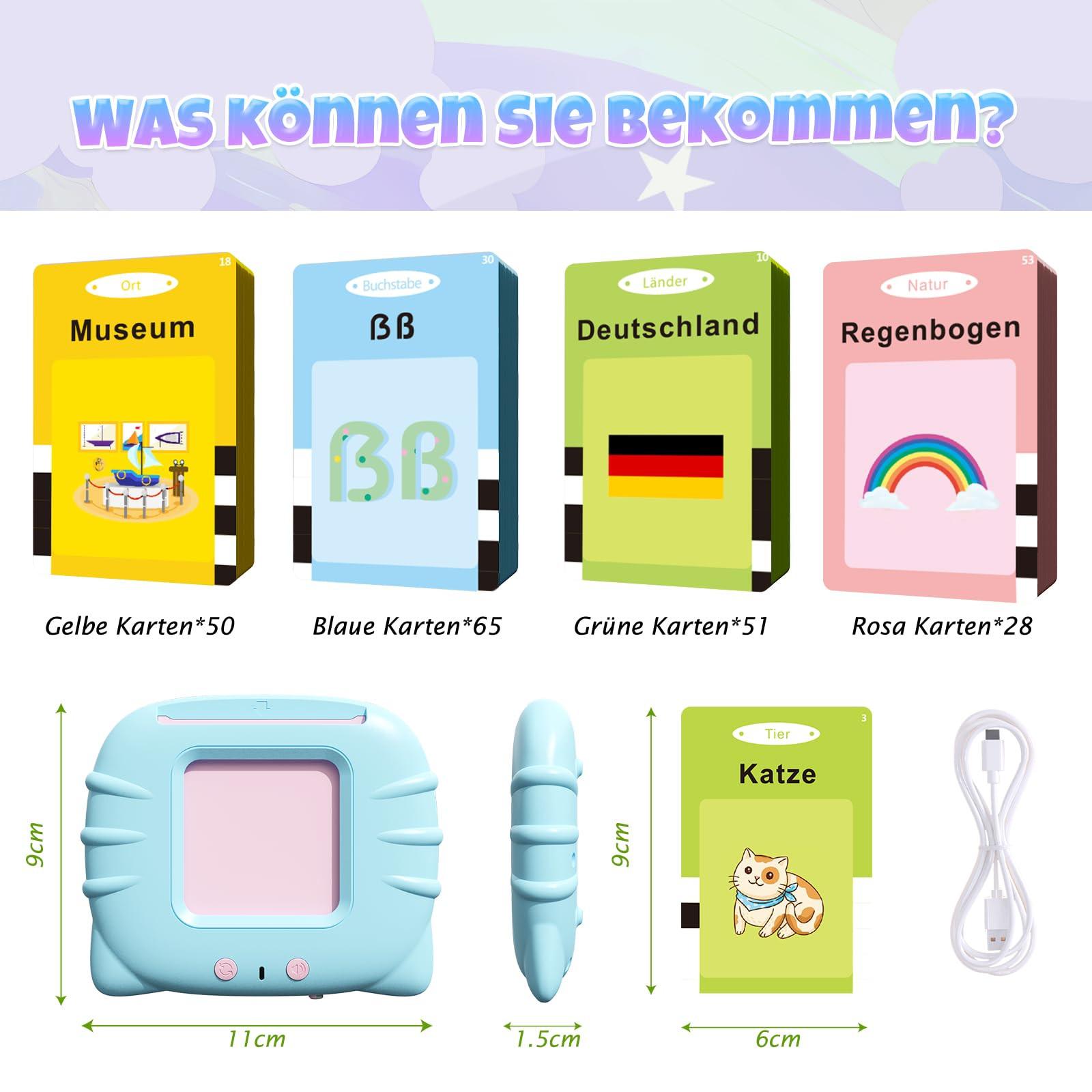 Activity-board Sprechende Karteikarten Deutsch,194 Karteikartenblätter mit 388 Wörtern zum Deutschlernen