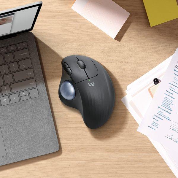 Logitech ERGO M575 for Business Maus rechts RF Wireless + Bluetooth Trackball 2000 DPI