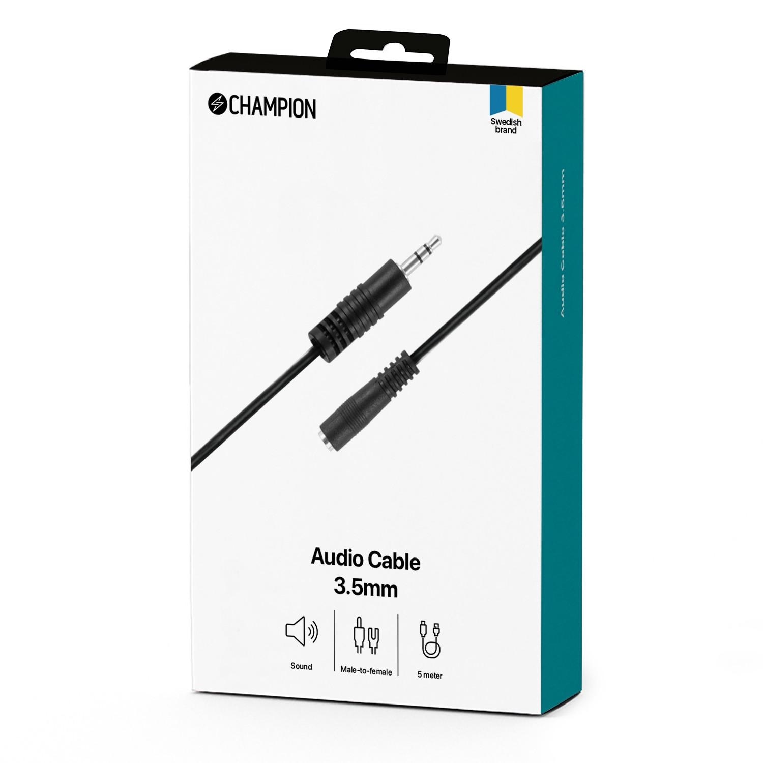 Champion 3,5 mm – 3,5 mm männlich-weiblich, 5,0 m