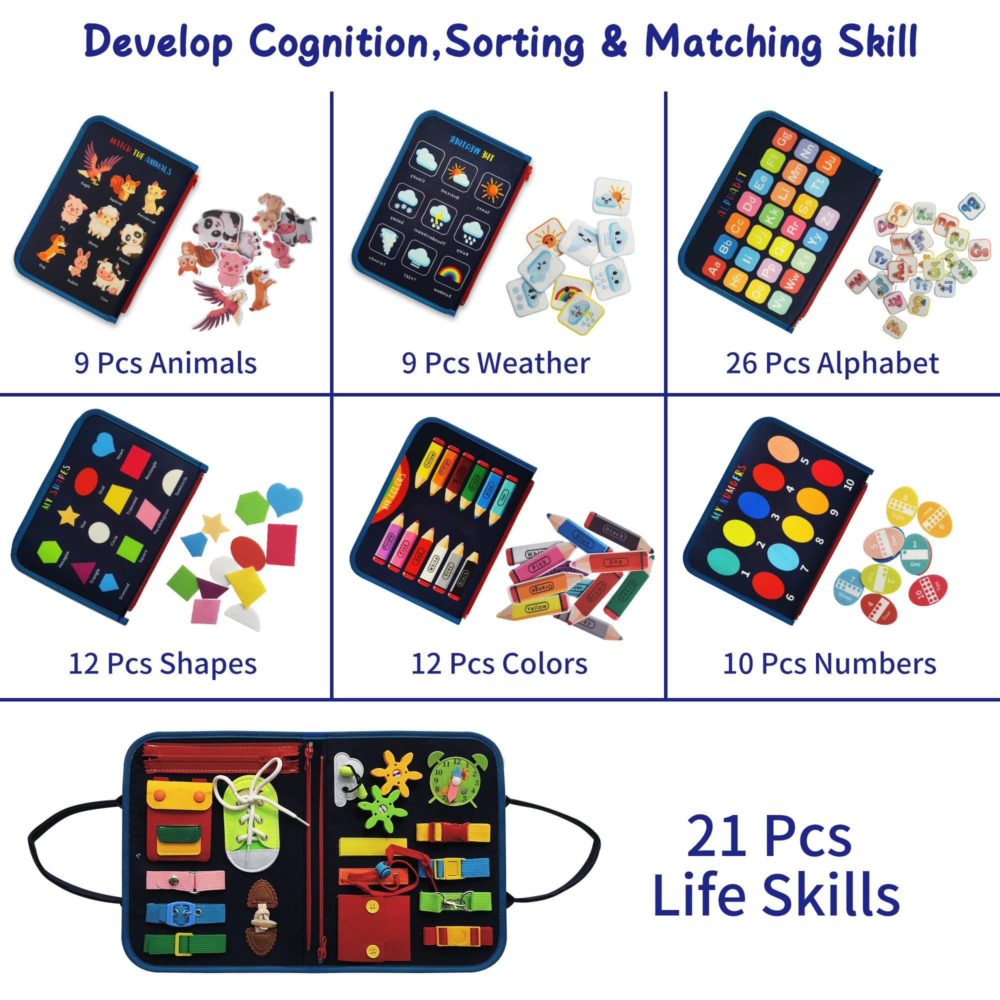 Activity-board Activity Board mit lustigem Dinosaurier-Spielzeug - Lernspielzeug für Grundfertigkeiten und Spielzeug für die Reise im Flugzeug