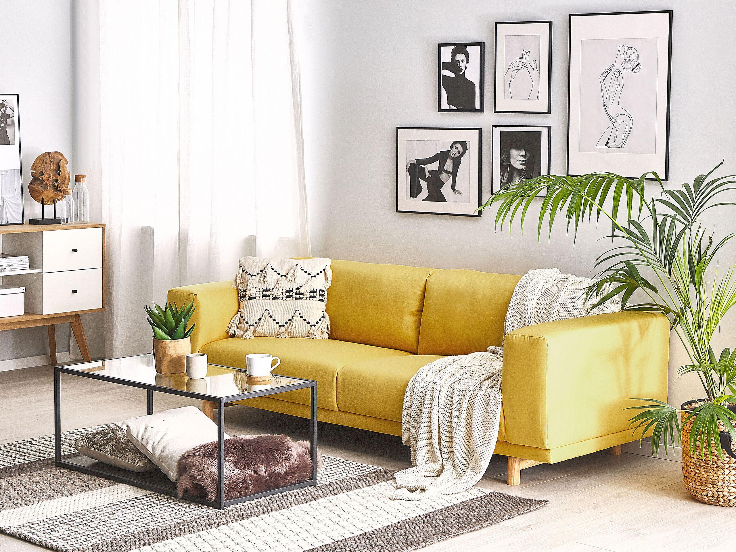Beliani 3 Sitzer Sofa aus Polyester Modern NIVALA