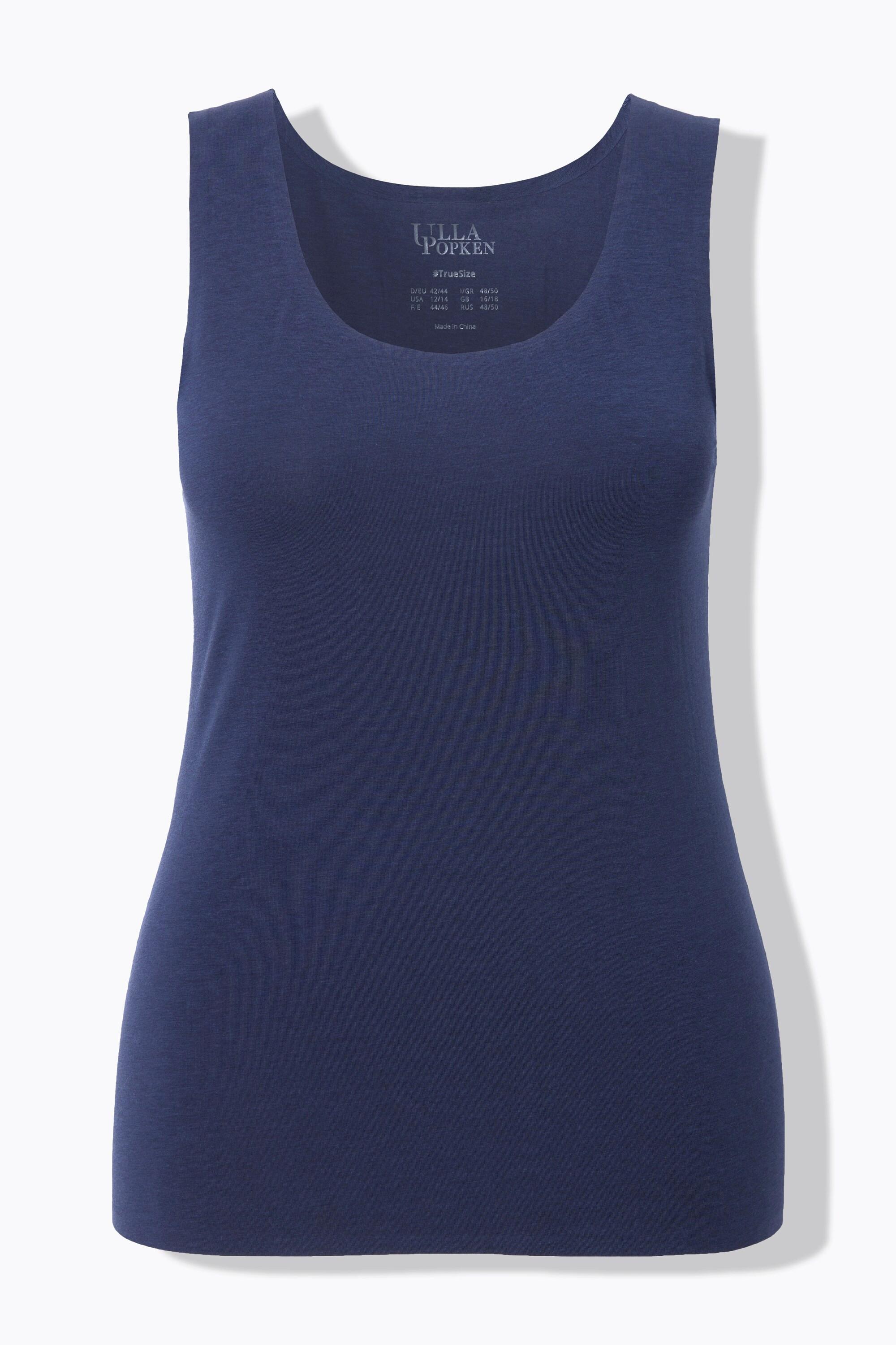 Ulla Popken Tanktop, Rundhals, ärmellos, Modalmischung