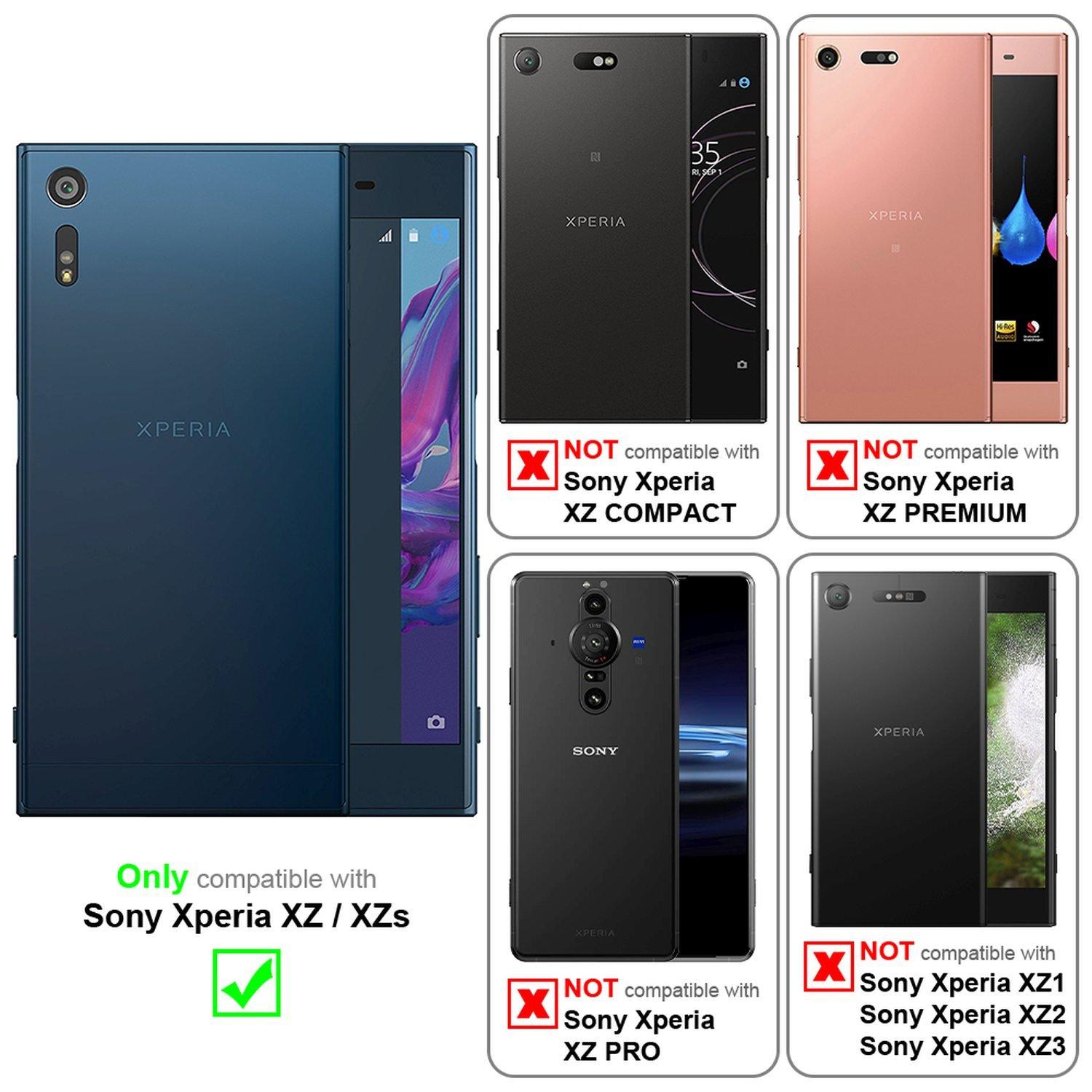 Cadorabo Hülle für Sony Xperia XZ / XZs Standfunktion, Kartenfach
