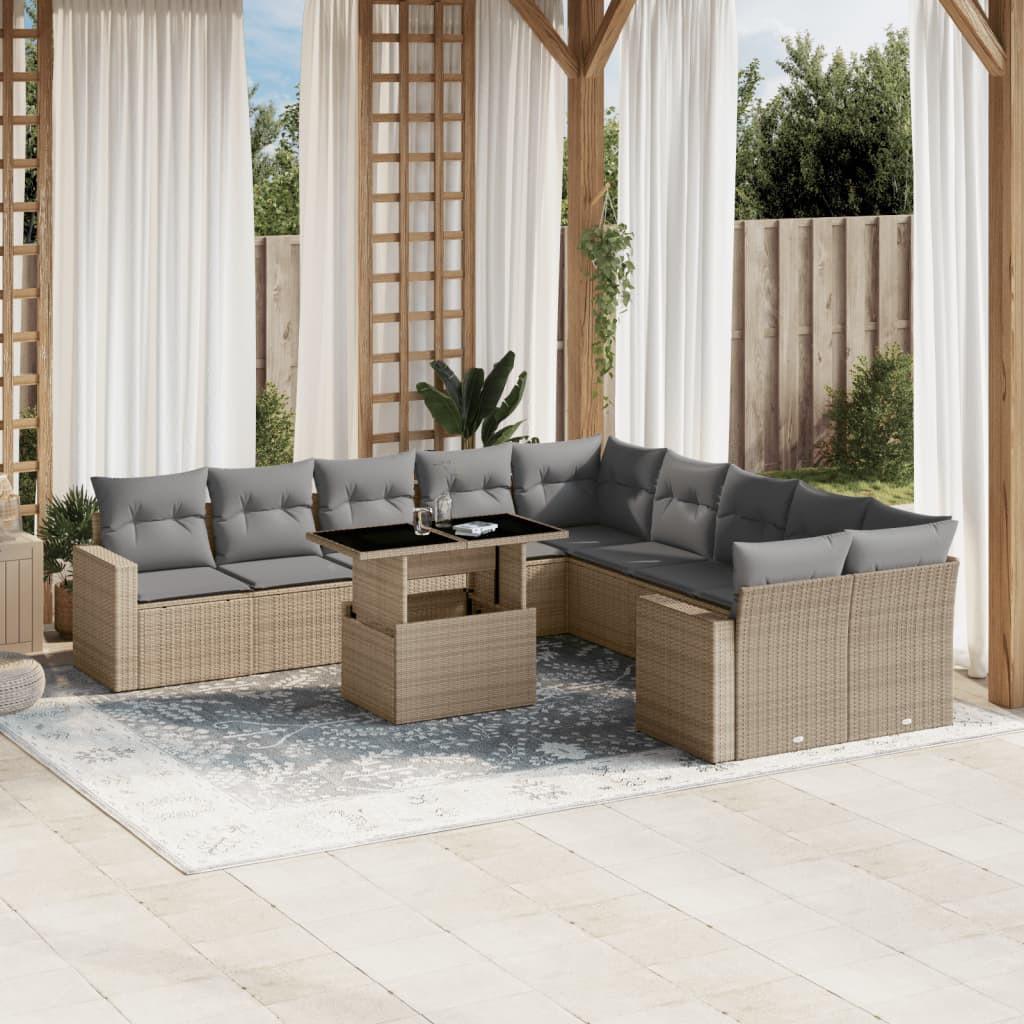 VidaXL Garten sofagarnitur poly-rattan