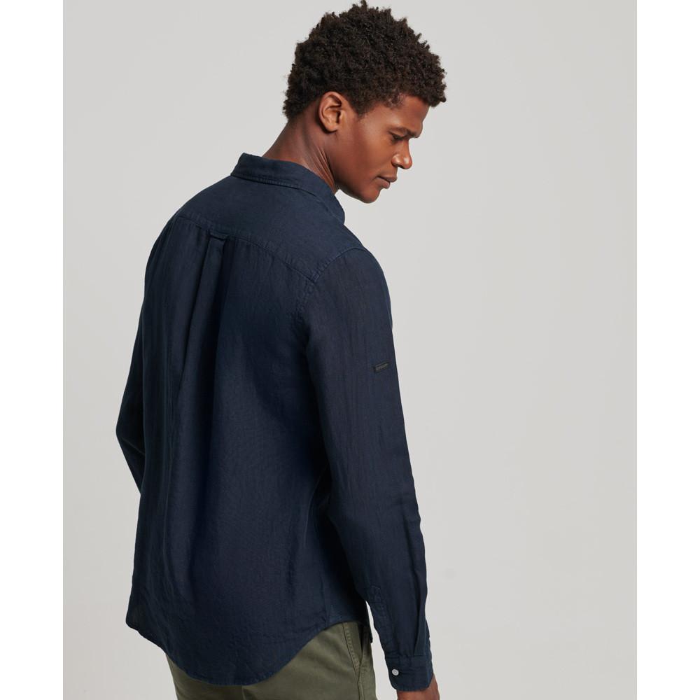Superdry Leinen Langarmhemd