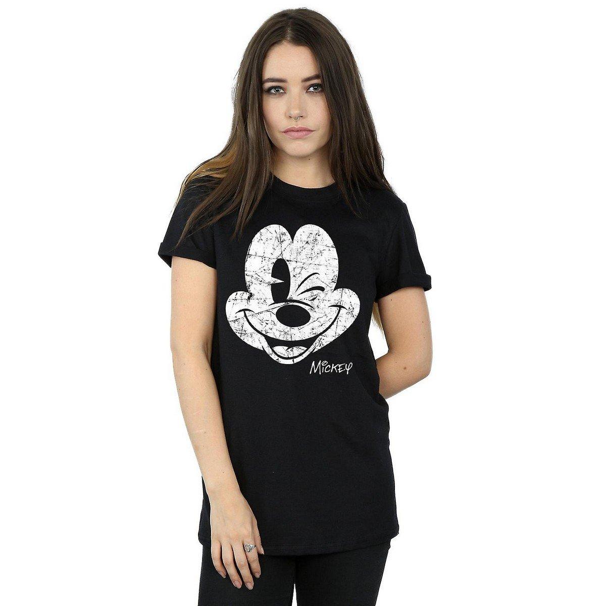 Disney Mickey Mouse Used-Look Print T-Shirt