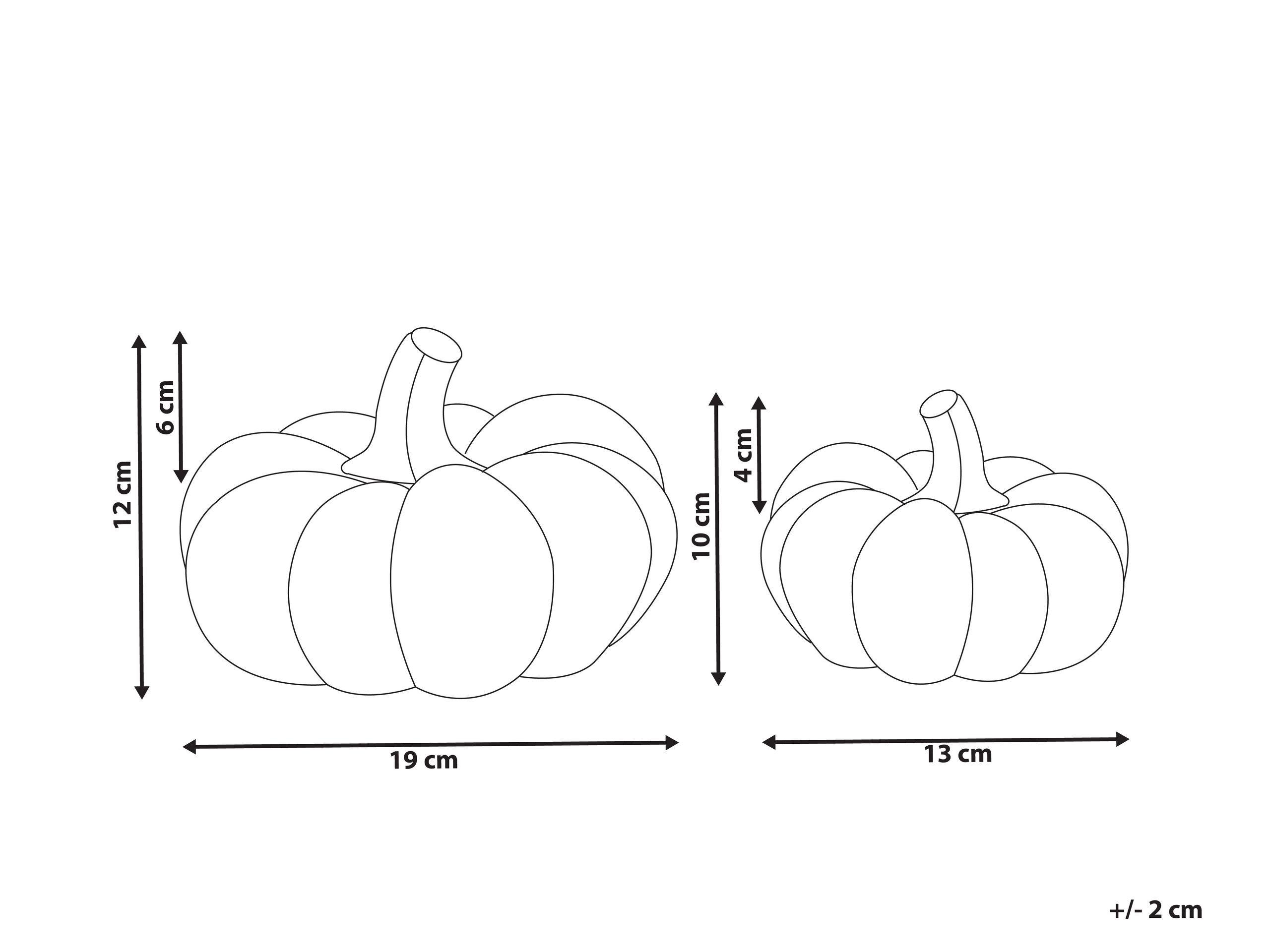 Beliani Dekofiguren 2er Set aus Keramik Modern KATERINIS