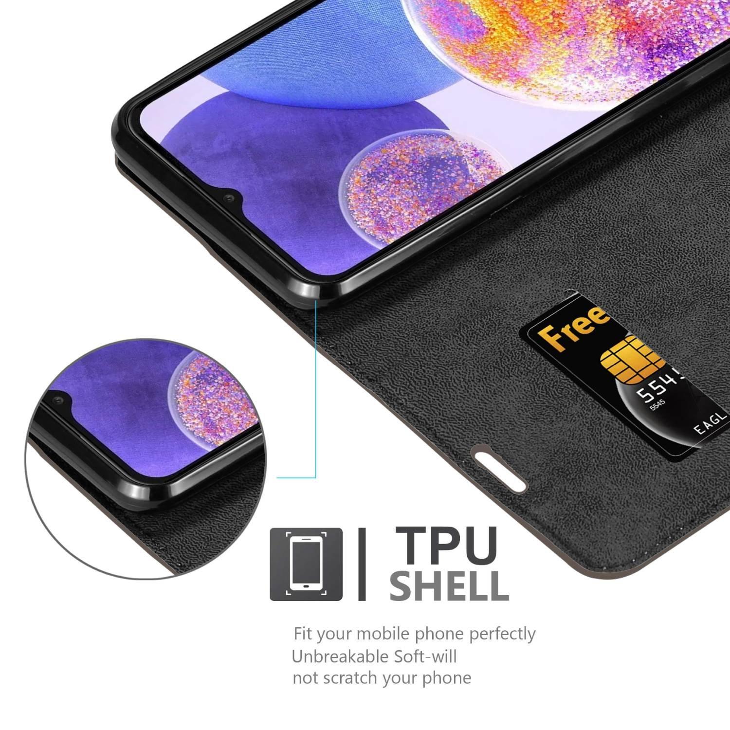 Cadorabo Hülle für Samsung Galaxy A23 4G 5G Magnetverschluss, Kartenfach