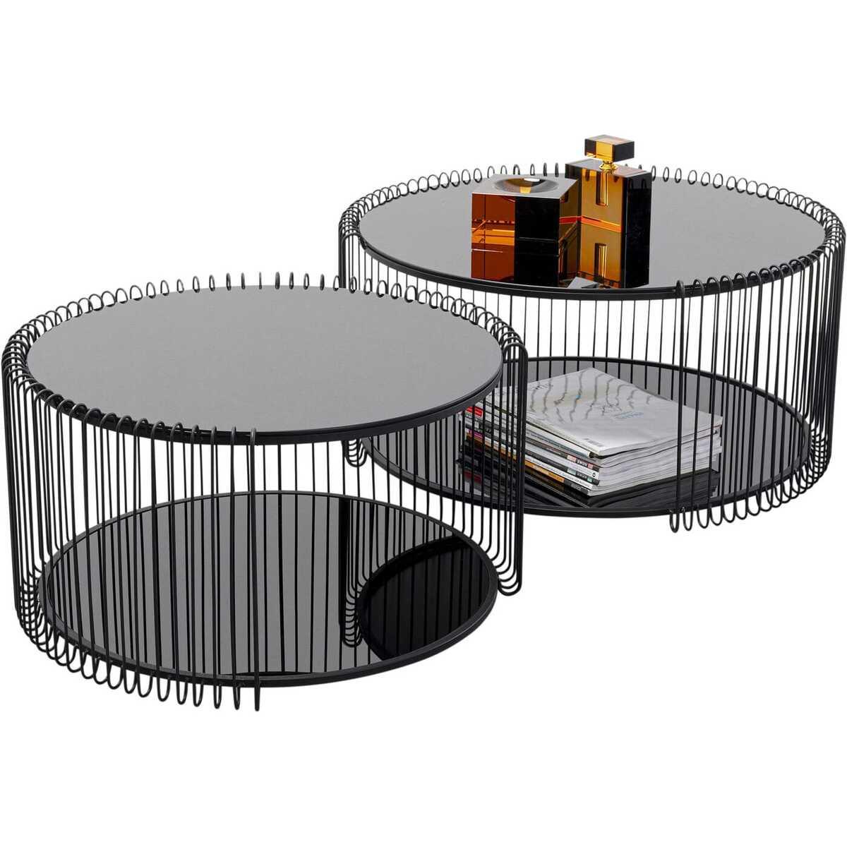 KARE Design Couchtisch Wire Double (2er-Set)
