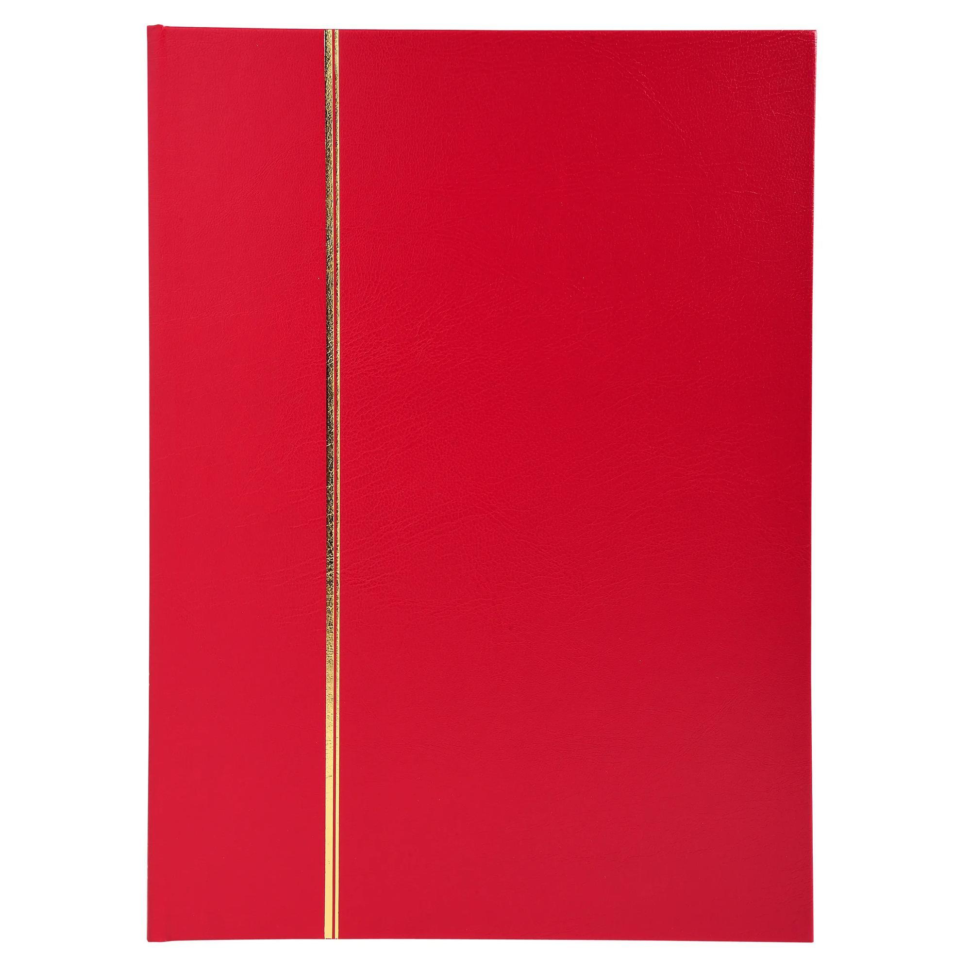 Exacompta Briefmarken Einsteckalbum aus Halbleder, 16 Seiten, 16,5x22,5cm