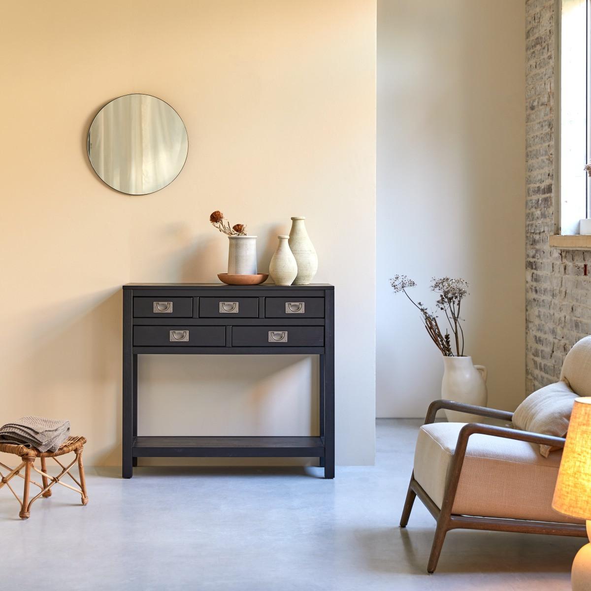 Tikamoon Konsole aus massivem Kiefernholz Klaten