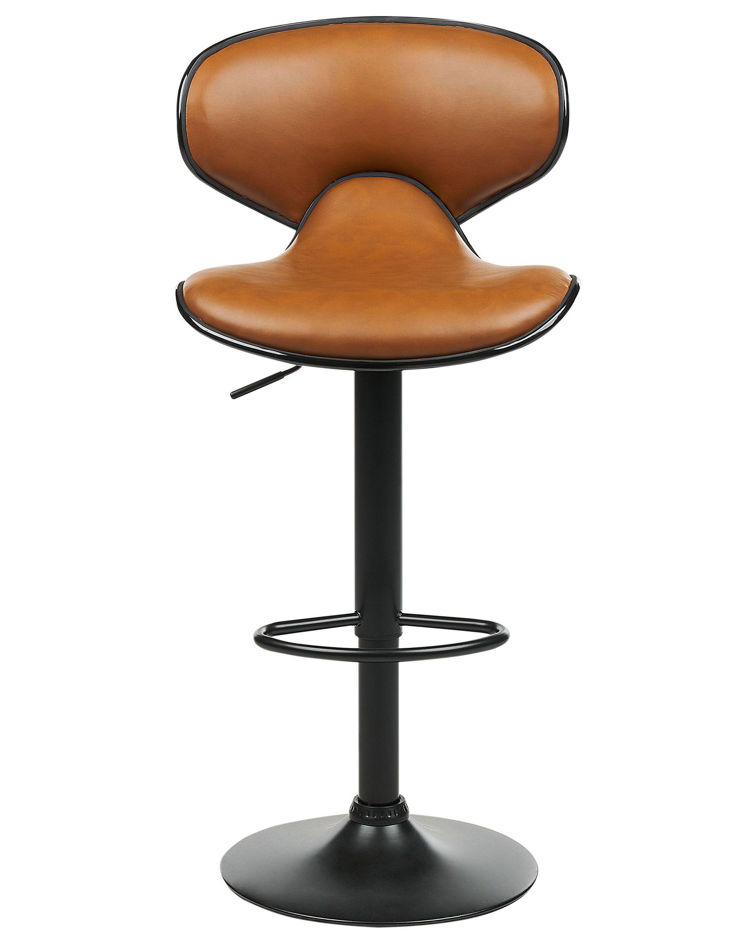 Beliani Set mit 2 Barstühlen aus Kunstleder Modern CONWAY
