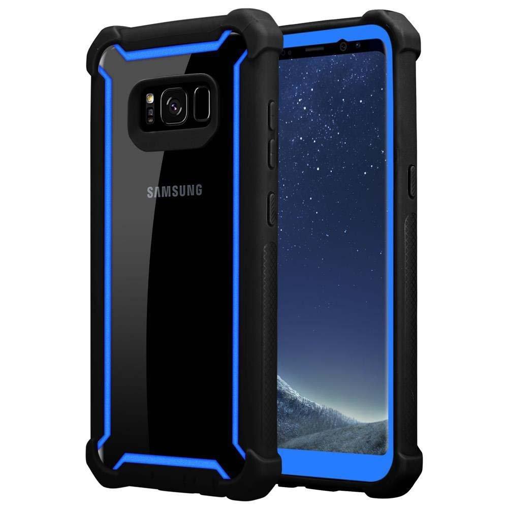 Cadorabo Hülle für Samsung Galaxy S8 PLUS 2-in-1 TPU Silikon-Rand Glas-Rücken