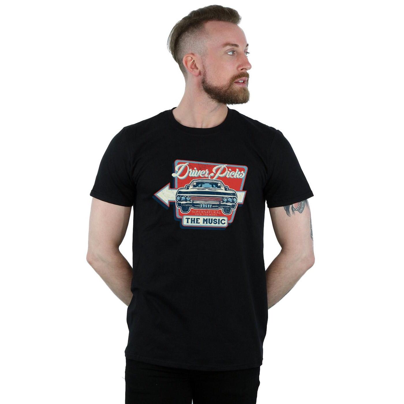 Supernatural Driver Picks The Music T-Shirt