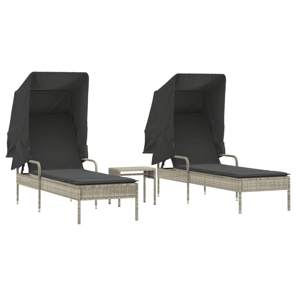 VidaXL Sonnenliege poly-rattan