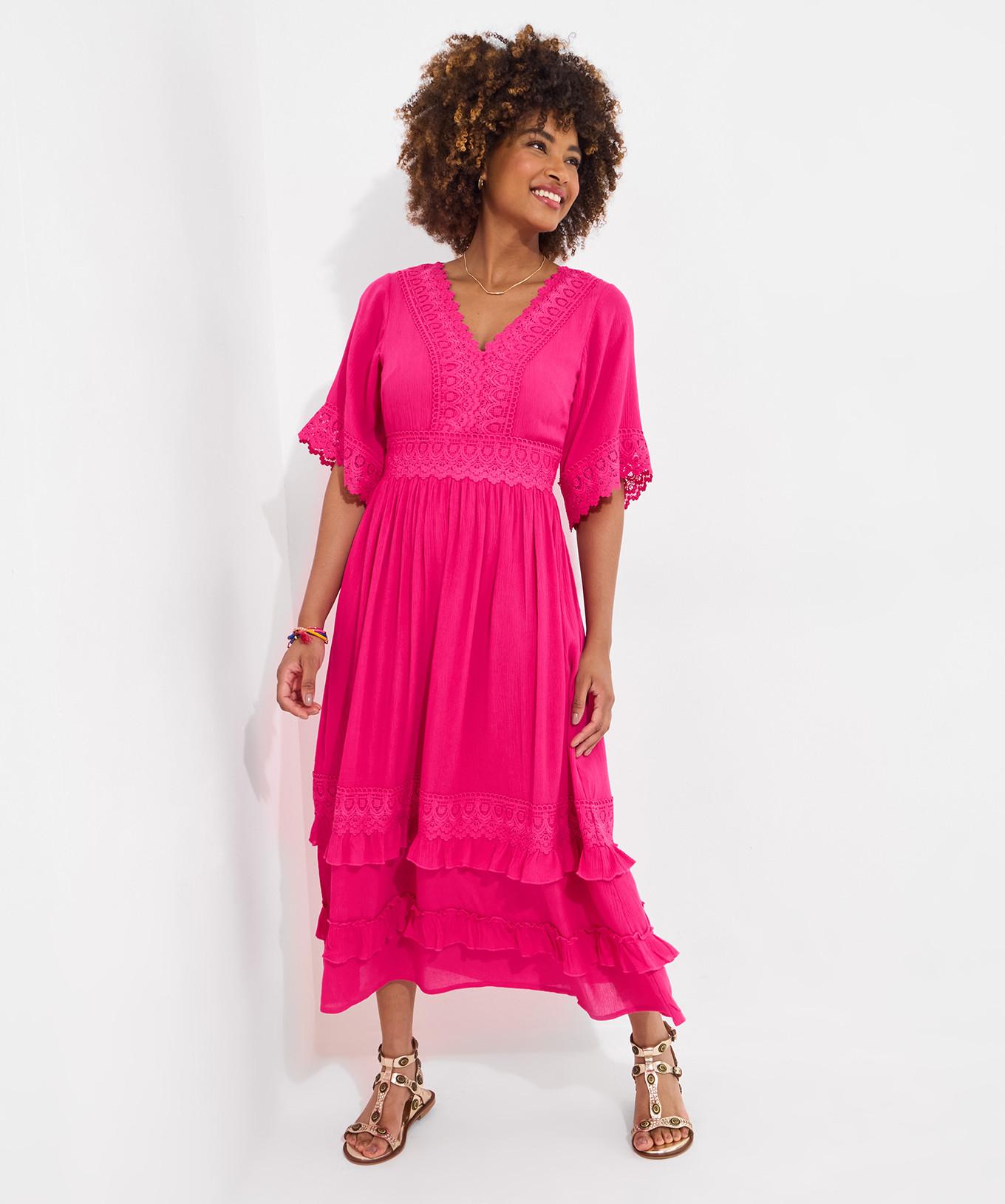 Joe Browns PETITE Boho Maxikleid mit Spitzenbesatz