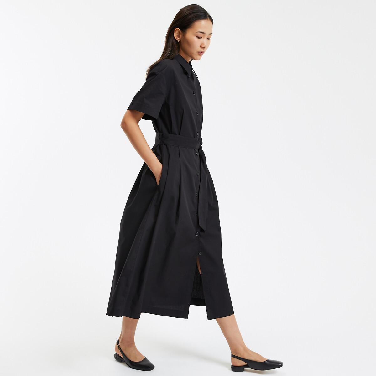 La Redoute Collections Blusenkleid mit Bindegürtel