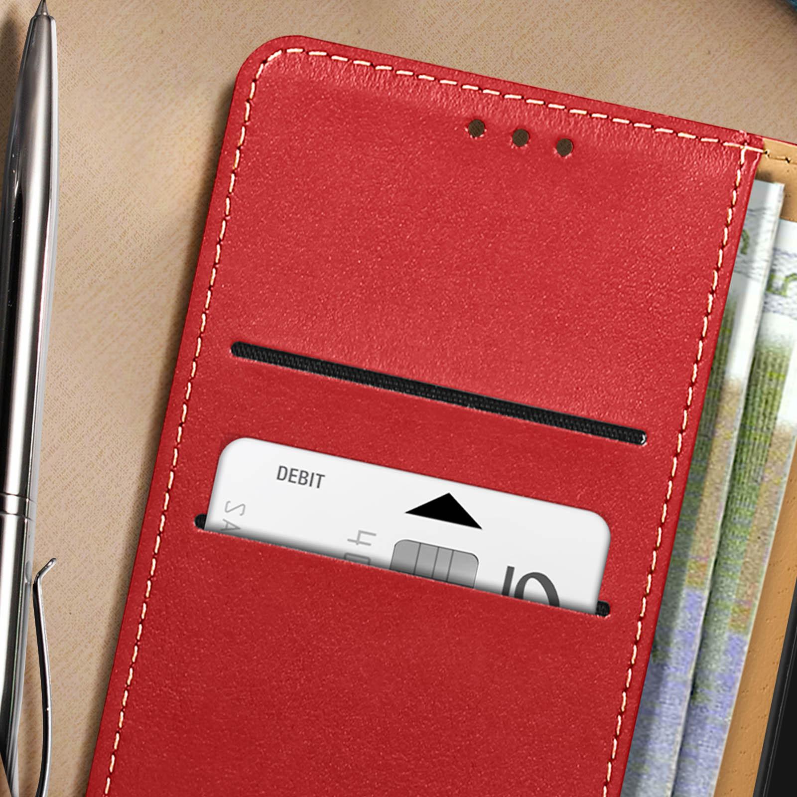Avizar Samsung Galaxy S23 FE Wallet Hülle Rot