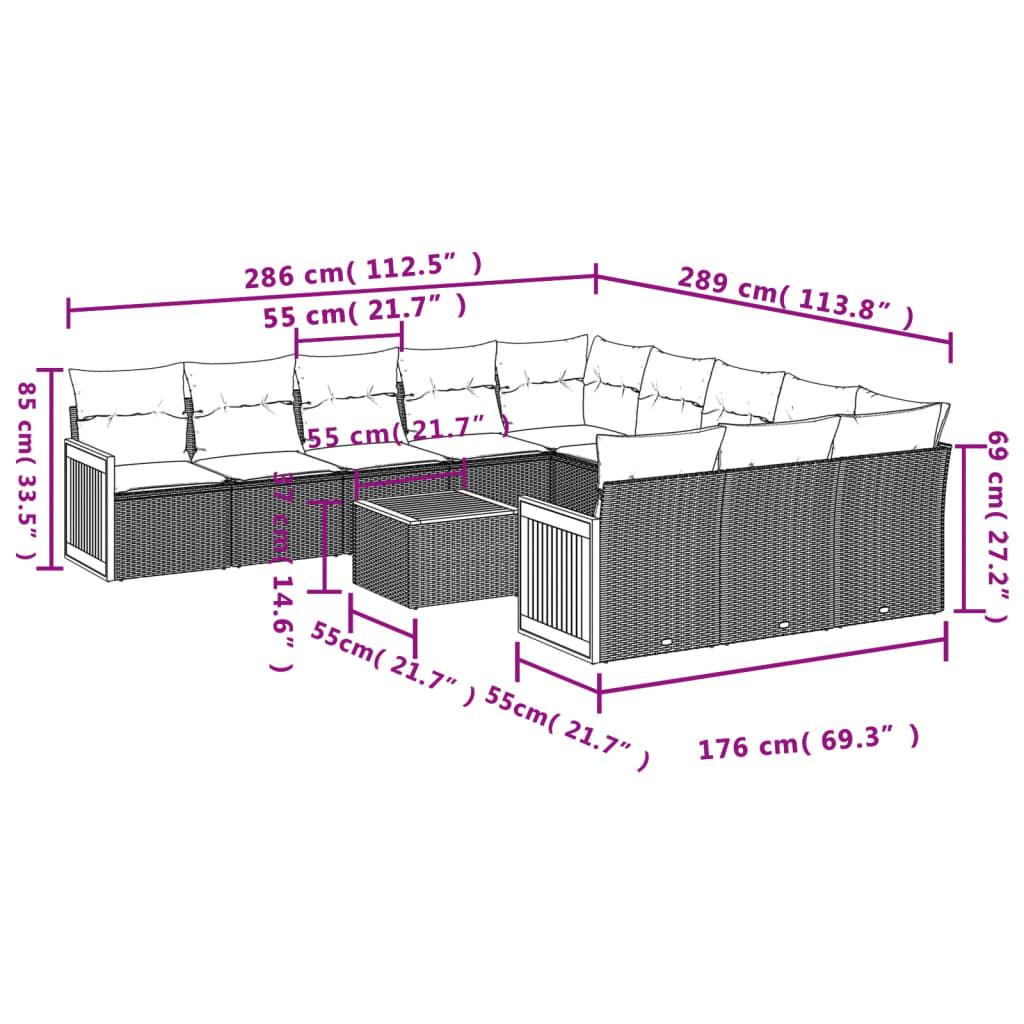 VidaXL Garten sofagarnitur poly-rattan