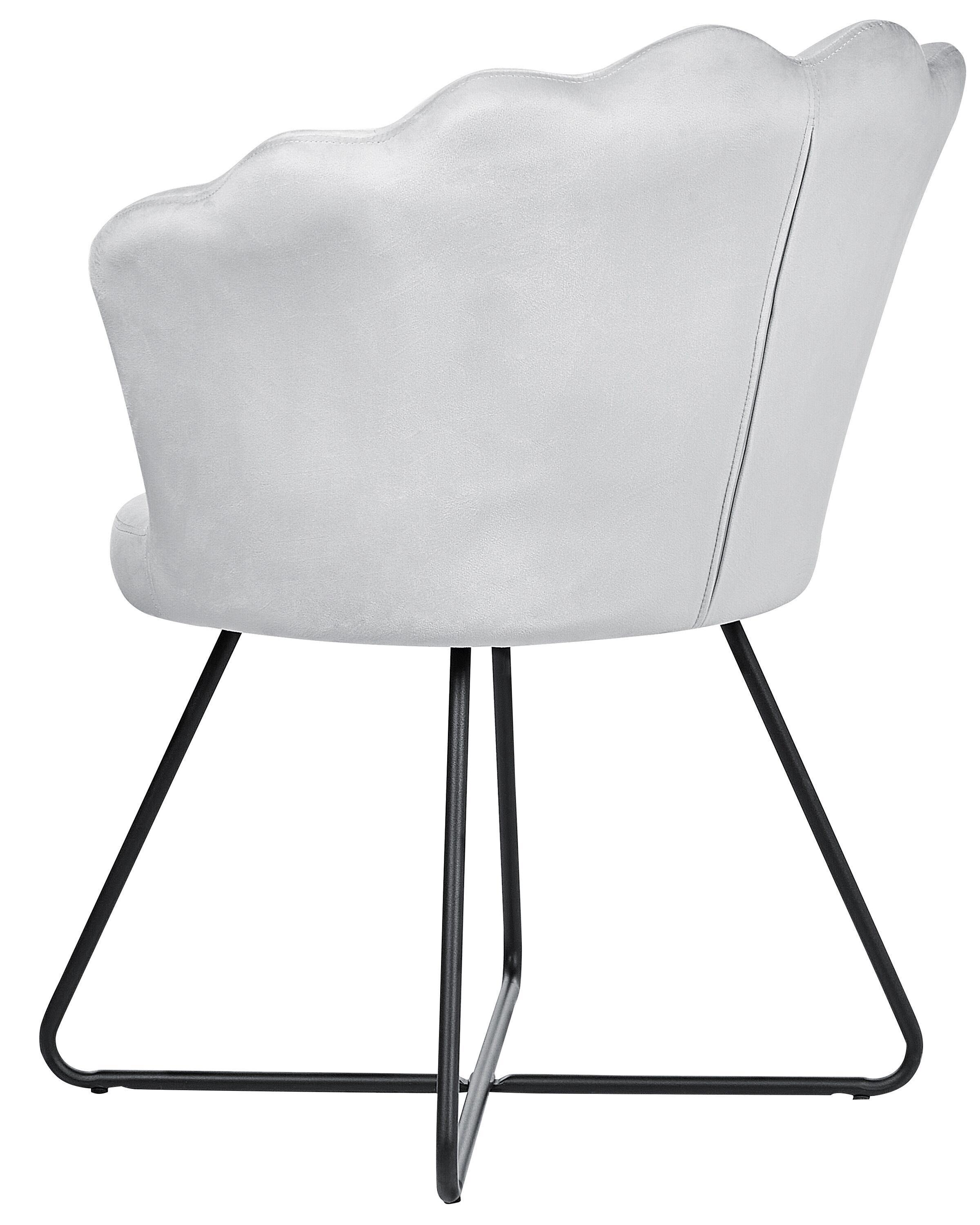 Beliani Sessel aus Samtstoff Retro LOVELOCK