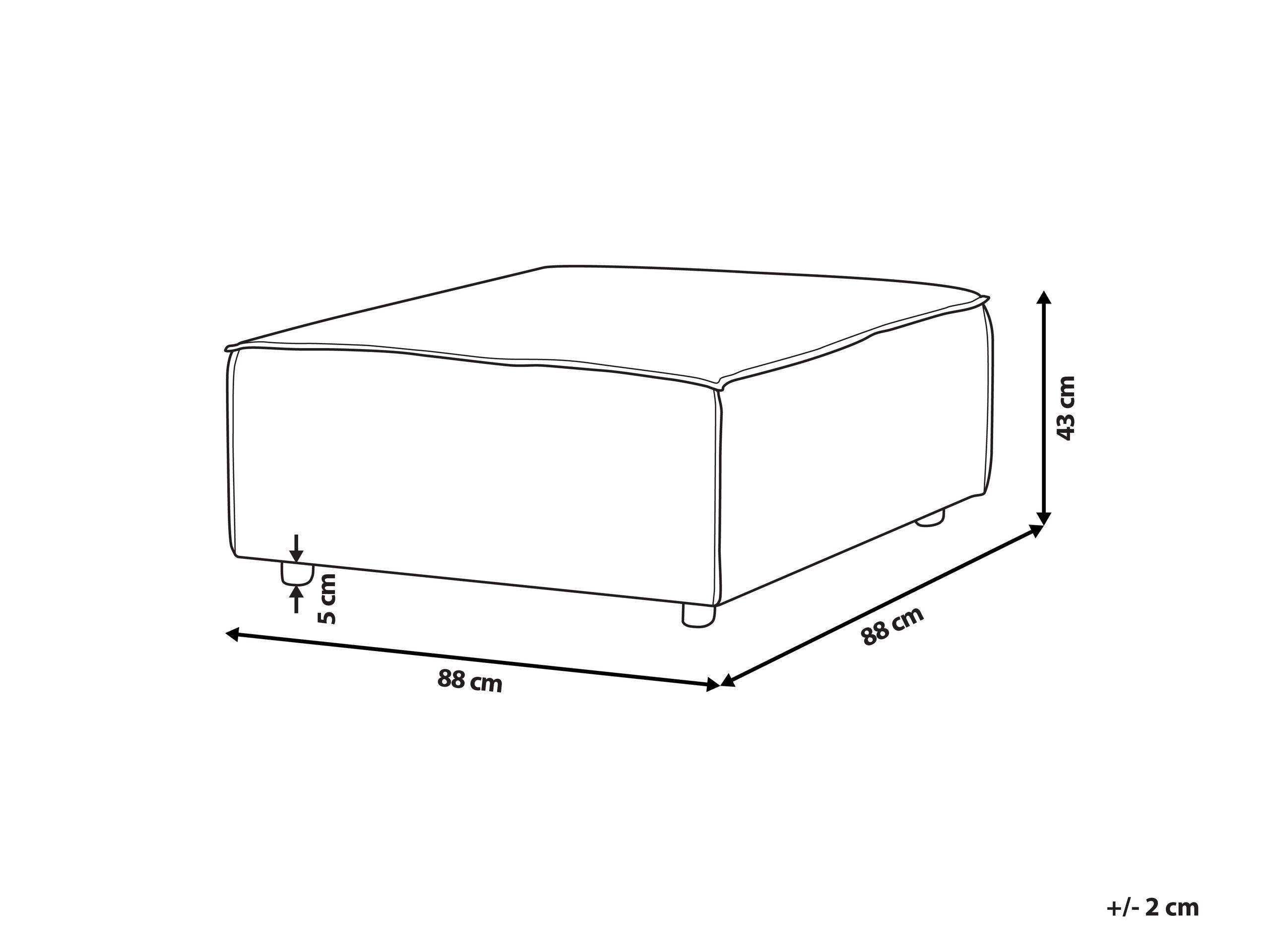 Beliani Ottomane aus Kunstleinen Skandinavisch APRICA