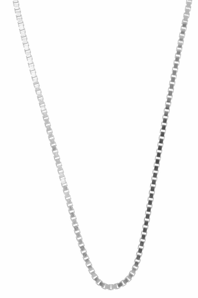 MUAU Schmuck Collier Venezianer Weissgold 750, 1.1mm, 45cm