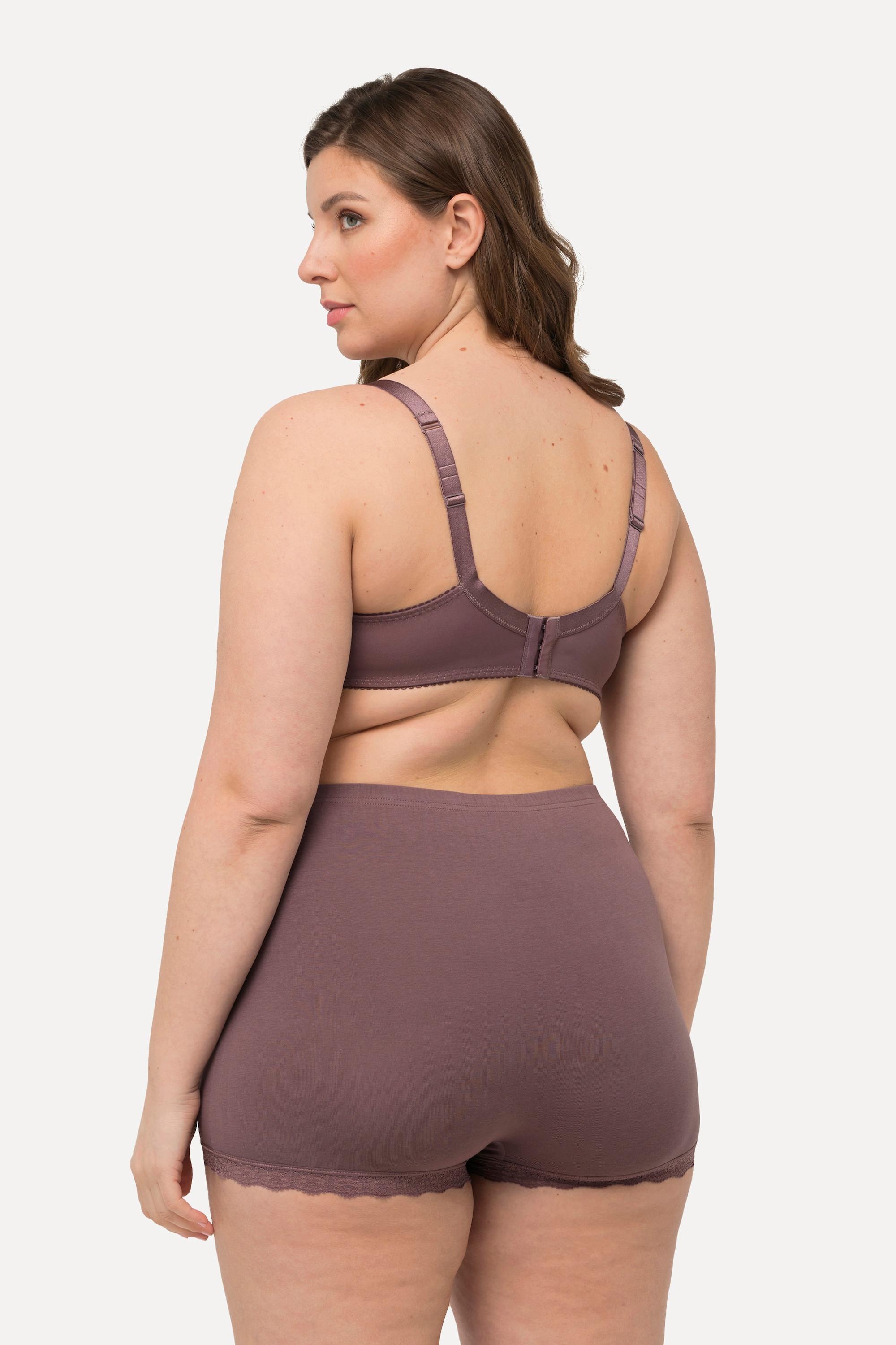 Ulla Popken Bügel-BH, Jacquard, Spitzenkante, Cup C - G