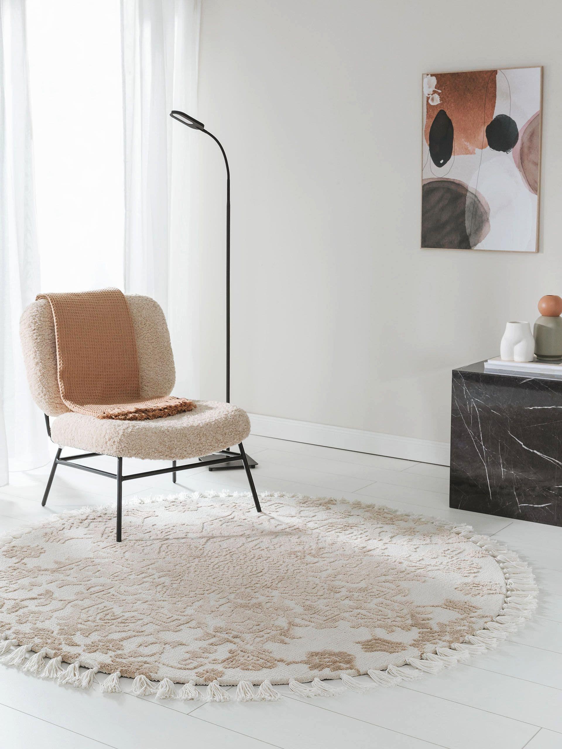 Benuta Teppich rund Elias Beige