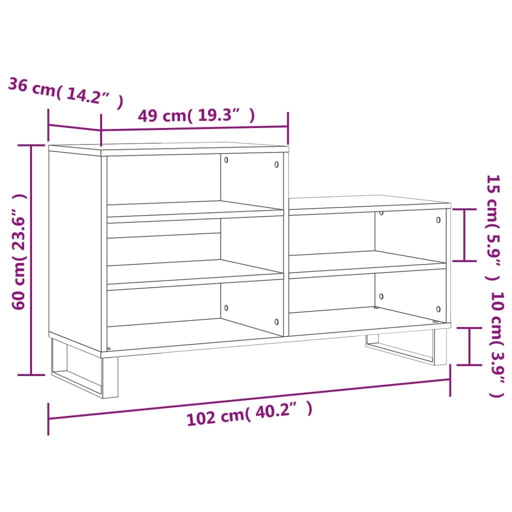 VidaXL Schuhschrank holzwerkstoff