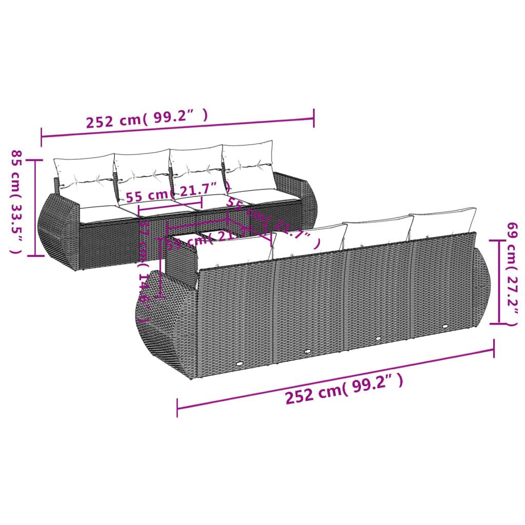 VidaXL Garten sofagarnitur poly-rattan