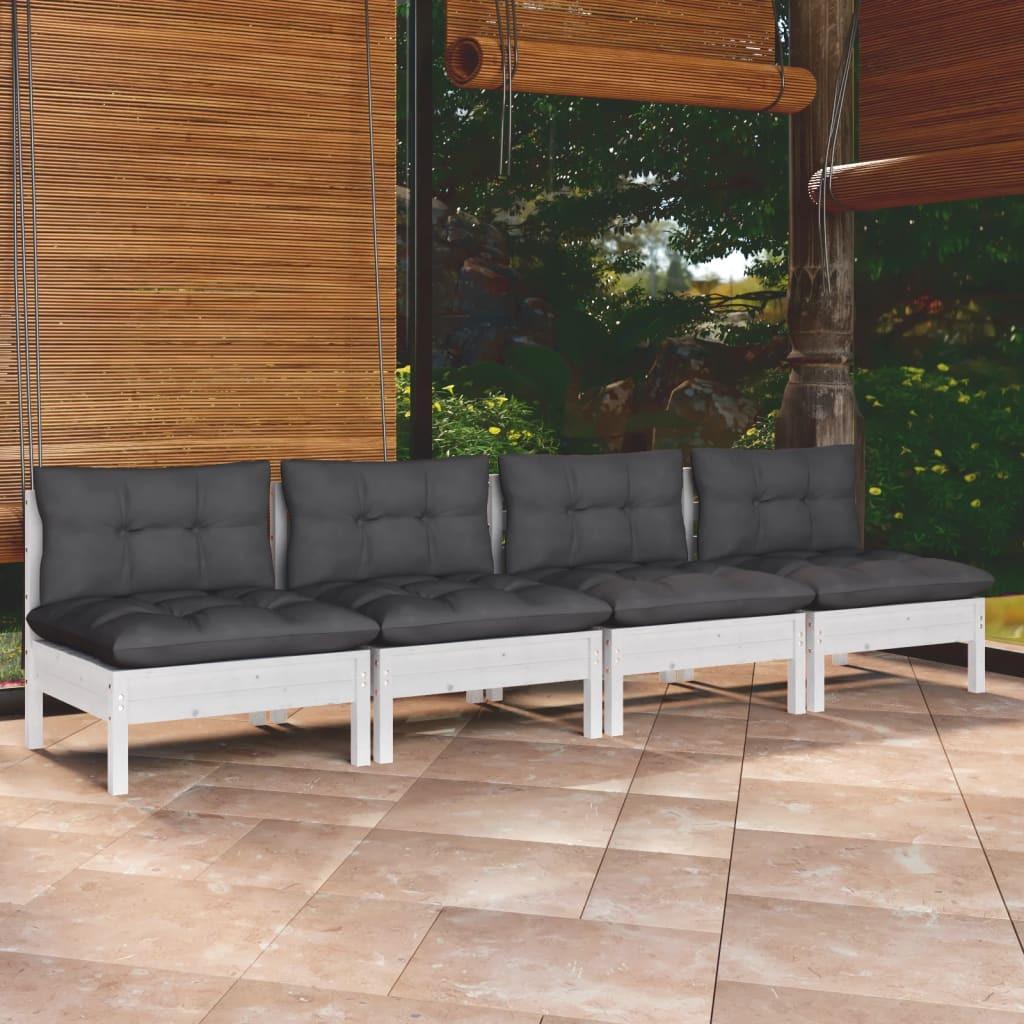 VidaXL 4-sitzer-gartensofa kiefernholz